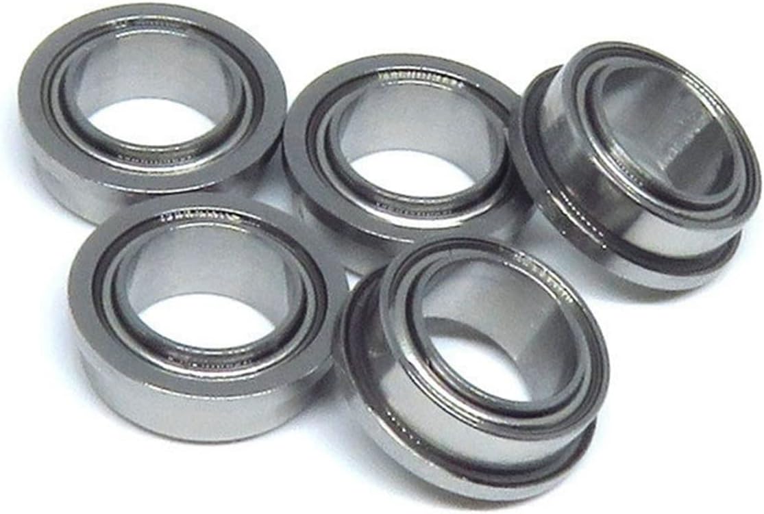 5pcs SFR168ZZ EE Flange Bearing 6.35x9.525x3.175mm R168 FR168 SFR168 ZZ Z Inch Inner Extended Stainless Steel Flanged Bearing (Size : SFR168-ZZ EE)