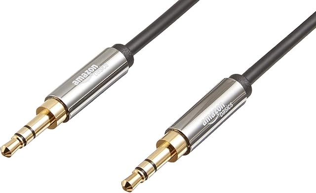 Amazon Basics AUX 3.5mm Stereo Audio Cable (1.2 m / 4 Feet) - 2 Pack