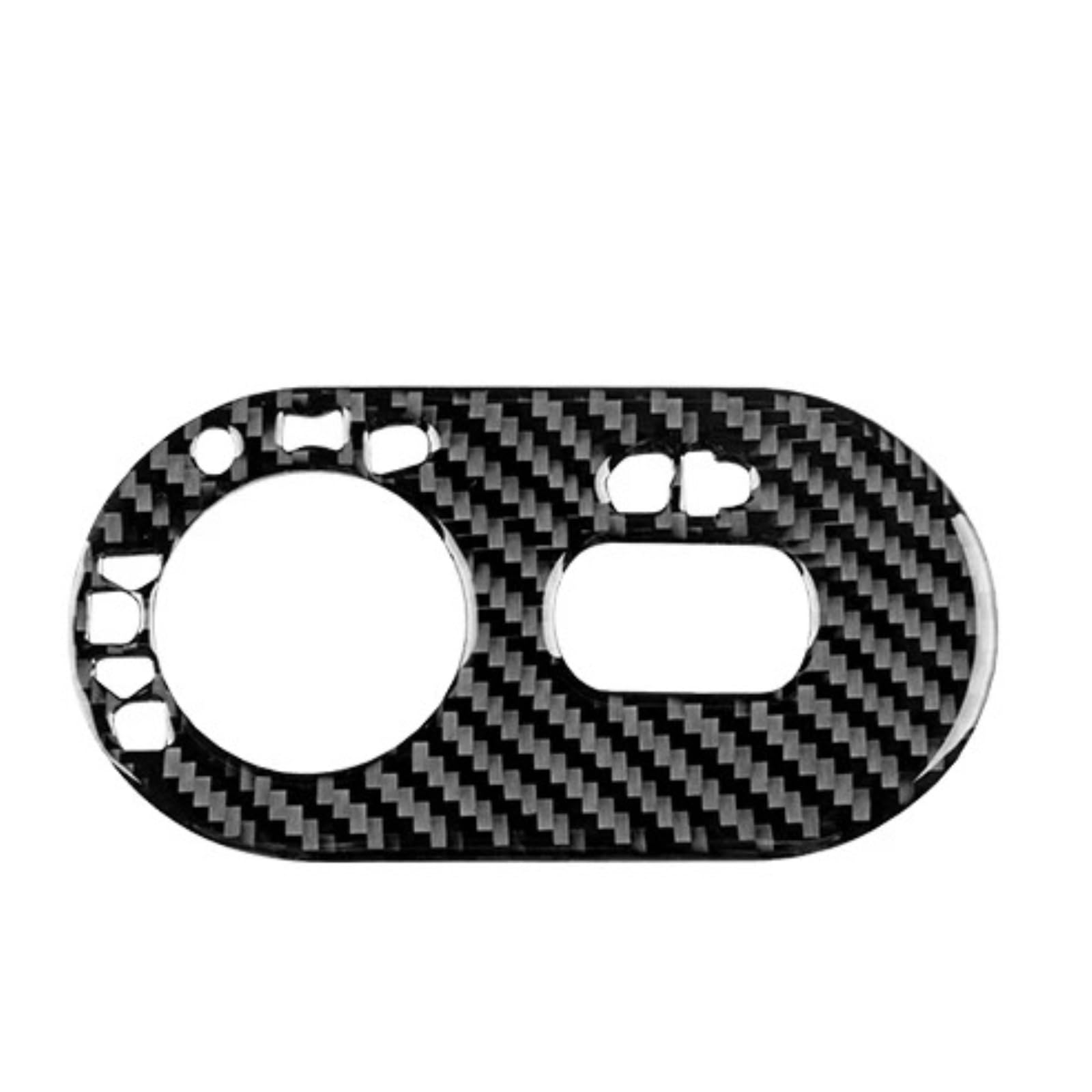 Interior Trim for Seat for Ibiza 6l 2003 2004 2005 2006 2007 2008 Real Soft Carbon Fiber Sticker LHD Car Headlight Switch Frame Panel Accessories Auto Central Inner(Black Carbon)
