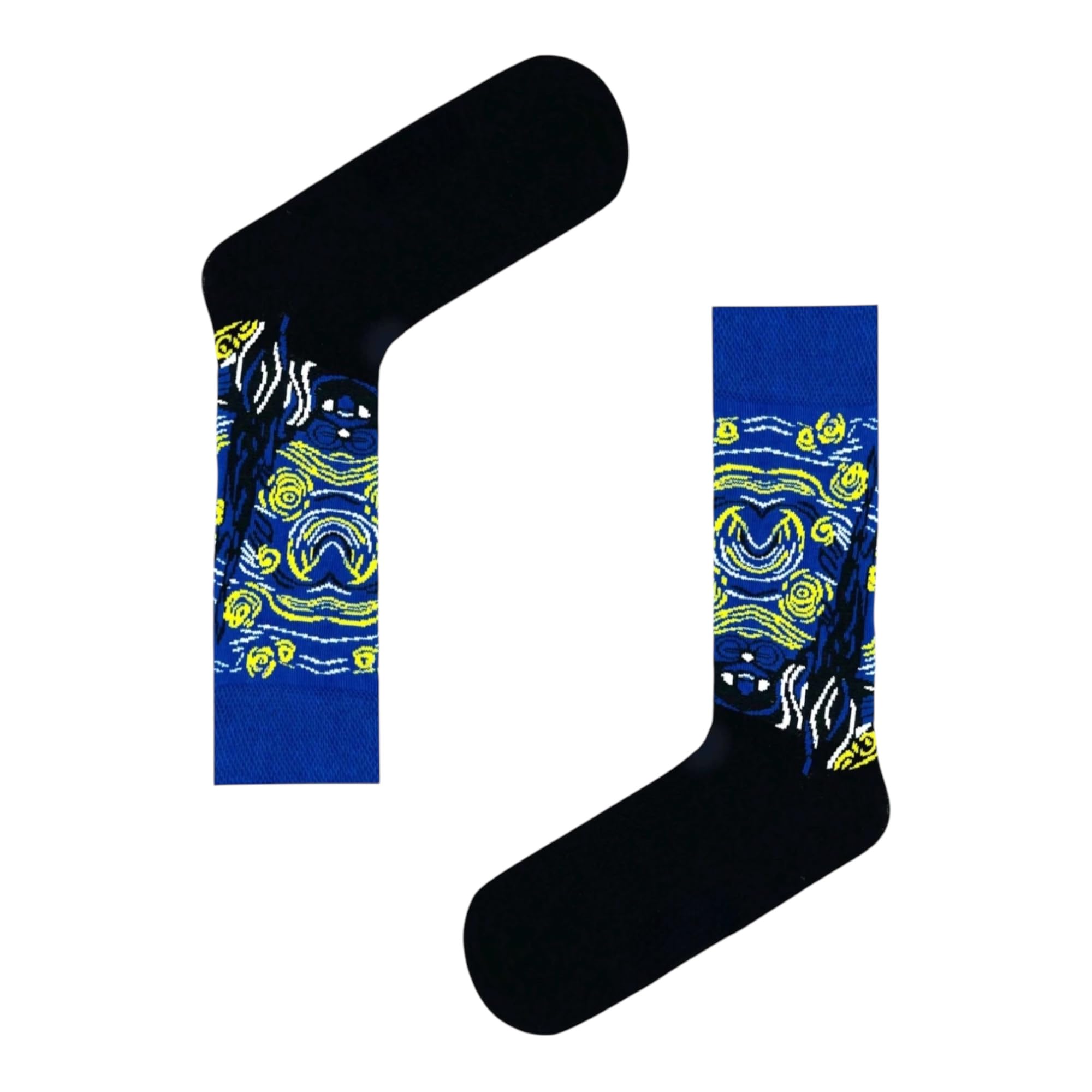 Starry Night Van Gogh Art Socks Gifts Novelty Famous Artist Unisex Premium Cotton