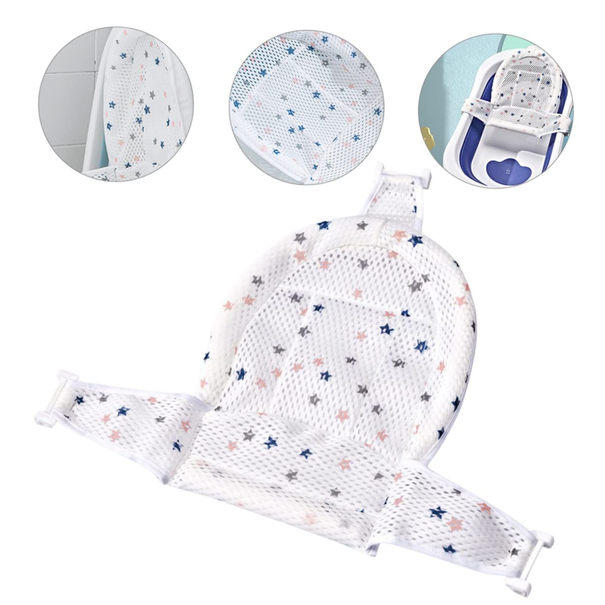 UPKOCH 3piezas Asiento Para Transpirable y Soporte Antideslizante Para Bañera Para Recién Nacidos y