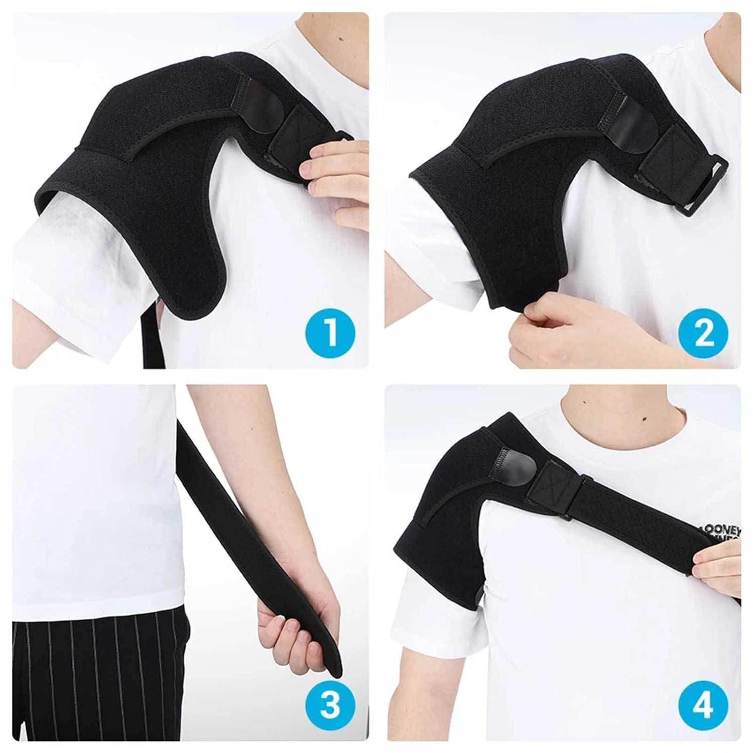 AADECOR [2 pack] Shoulder Stability Brace - Injury Recovery Compression Support Sleeve for Rotator Cuff Injuries, Arthritis, Sprain, Dislocation, PT - Targeted Inflammation Pain Relief
