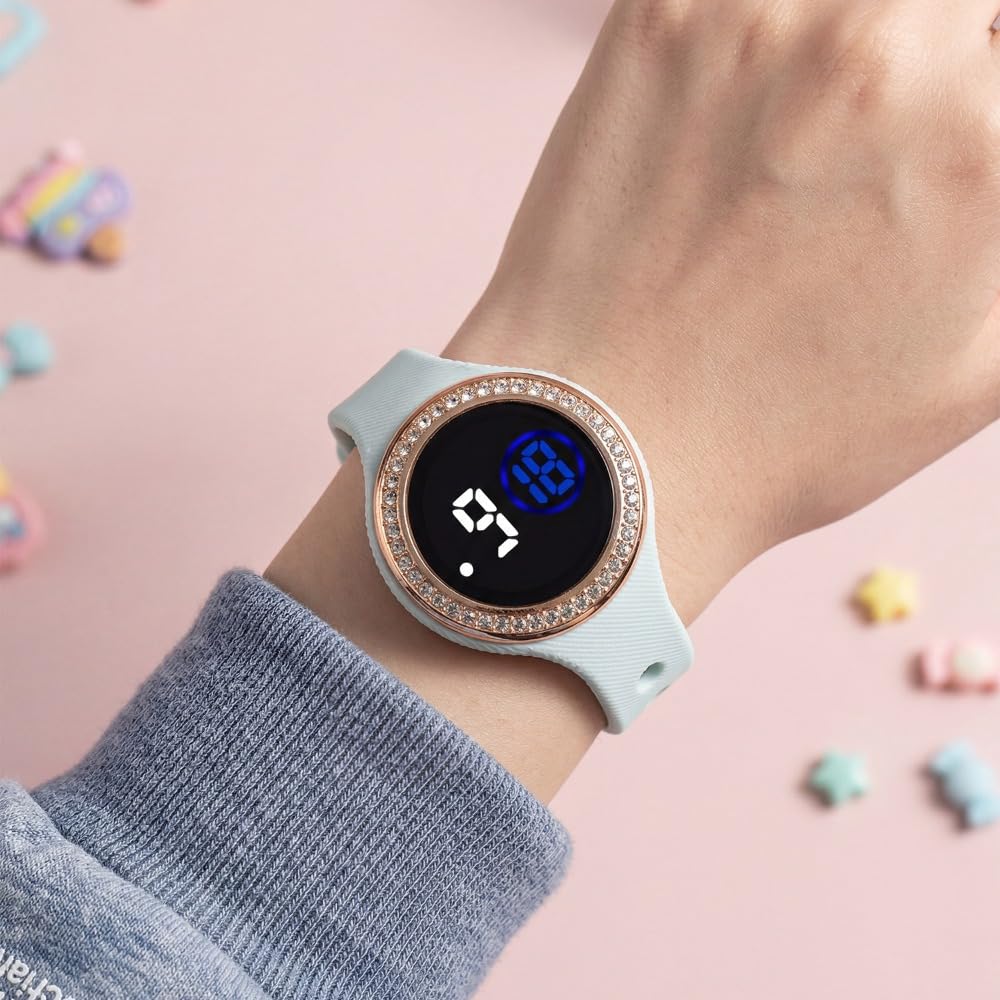 Paquete de 8 relojes de pulsera unisex con pantalla digital LED y pantalla táctil, correa de silicona, reloj deportivo al por mayor para hombres y mujeres