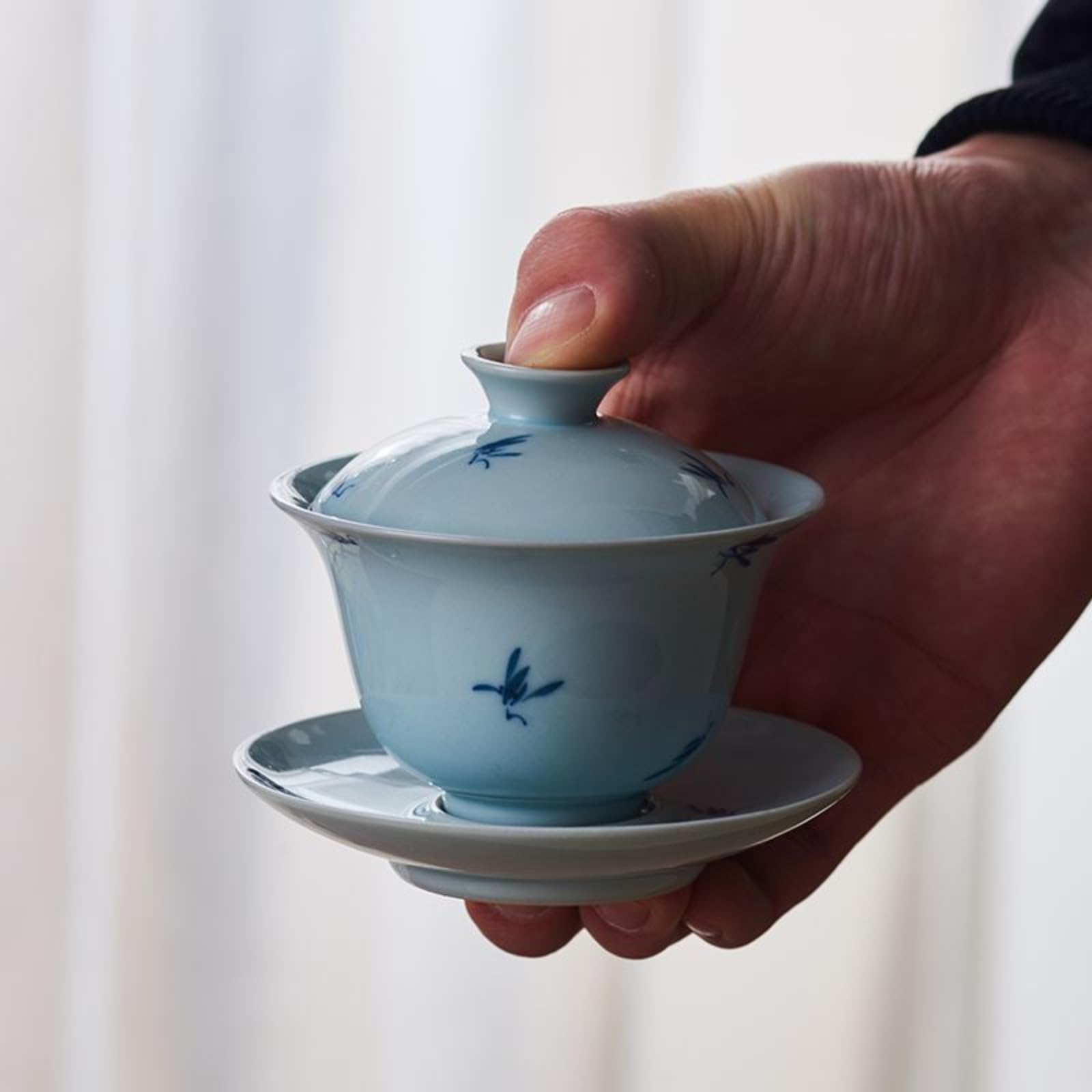 Ręcznie rysowana orchidea Gaiwan, 110 ml, żaroodporna miska do herbaty ceramiczna Kung Fu zestaw do herbaty