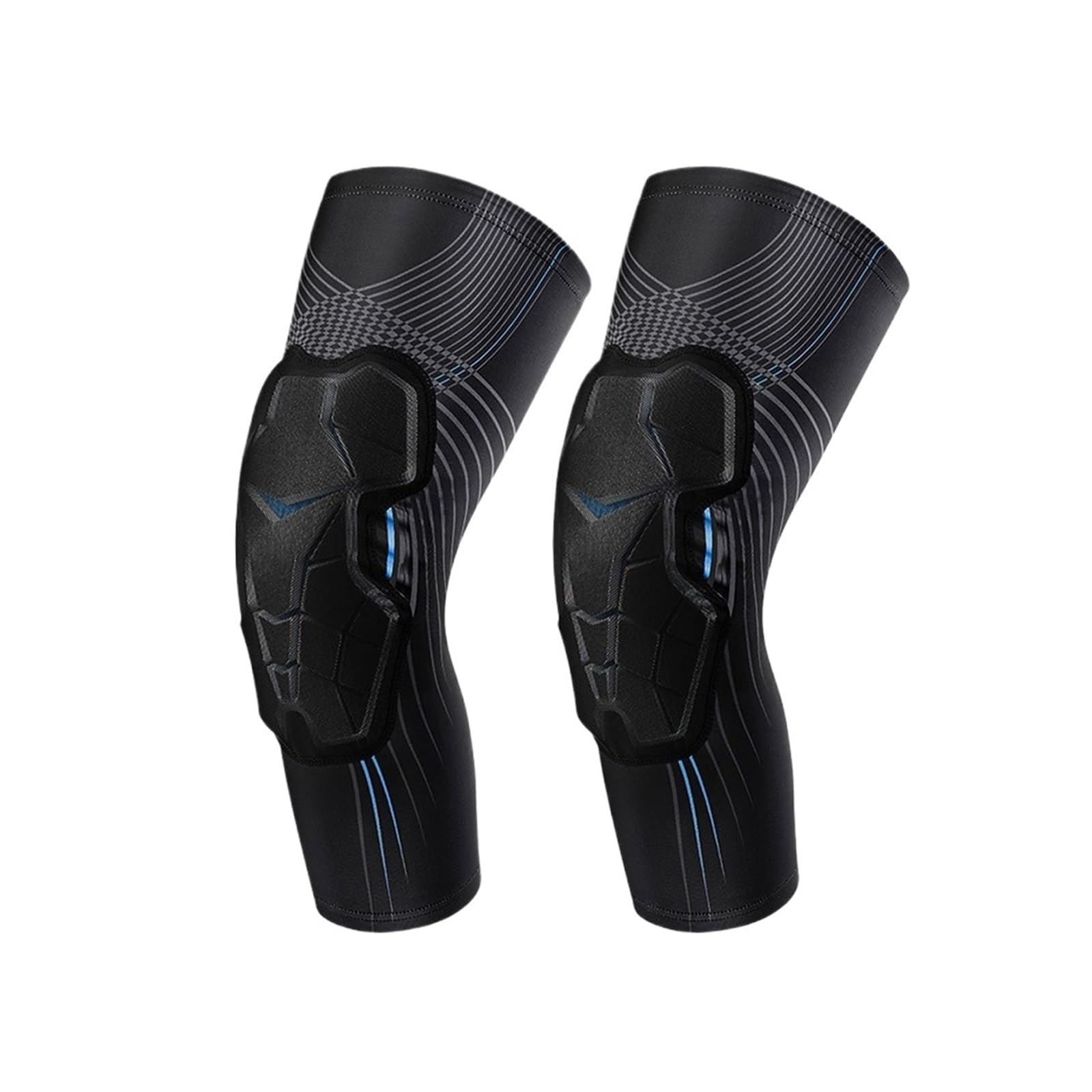 Ginocchiere Supporto for ginocchio antiurto Attrezzatura sportiva protettiva Ginocchiere for gambe da palestra Fasciatura traspirante Ginocchiera basket(2 PCS Black Blue,XXL)