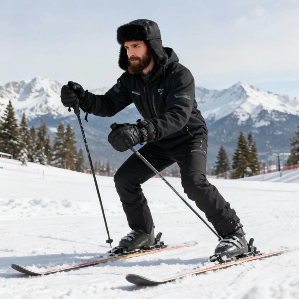 Hunter Mittens - Men's Winter Warm Waterproof, Leather Palm, Polyester Liner | Snow Work Outdoor
