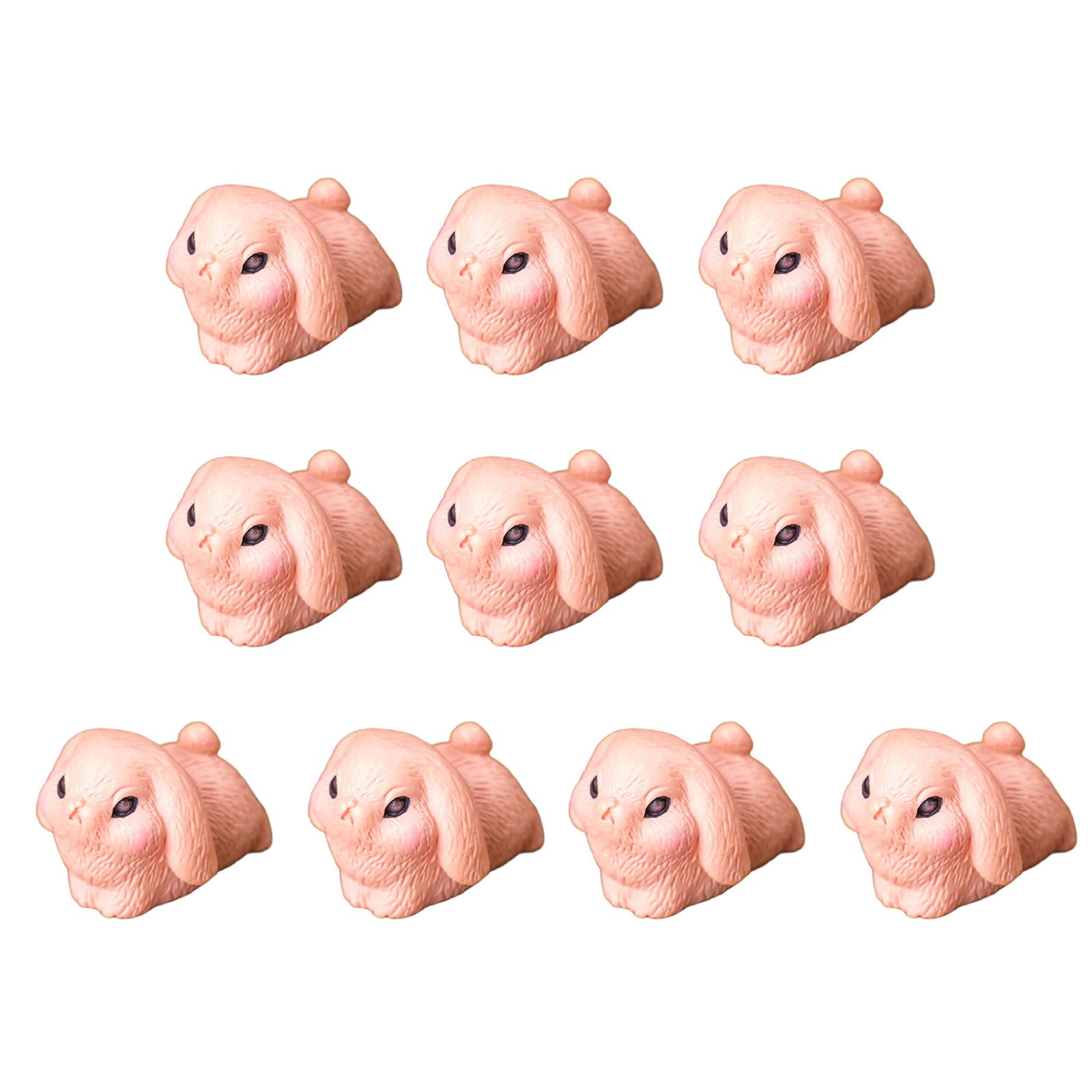 Tsophreniq Easter Animal Figurines Set of 10 Miniature Animal Statues for Creative Decorations and Potted Plant Easter Decoration