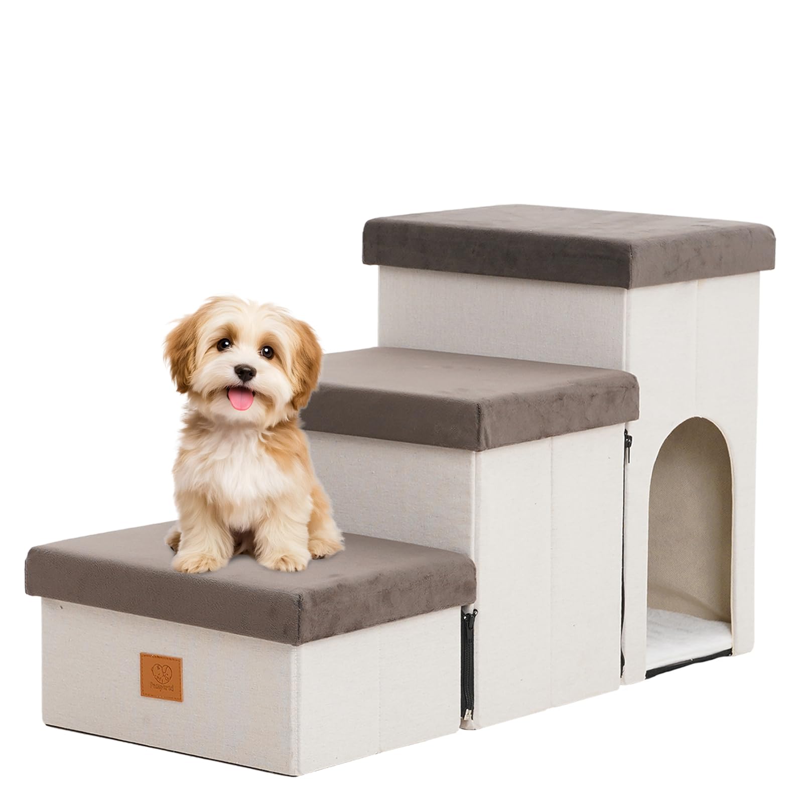 Escaleras plegables para perros con espacio de almacenamiento para cama, sofá, 44 cm de altura, escaleras para mascotas