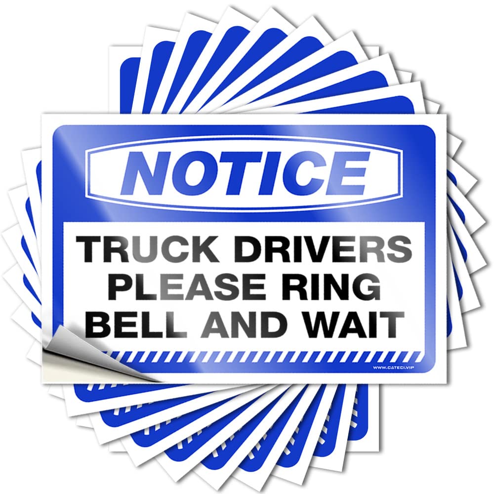 Room Decor for Men, Stickers Motorcross Bottle Notice Truck Drivers Please Ring Bell and Wait | Feminist Waterproof Vinyl Stickers(12X18CM)