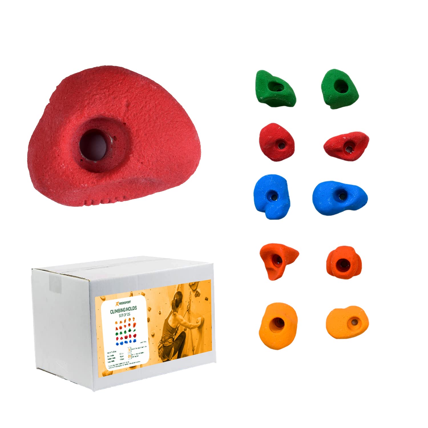 Rocksport Wall Climbing Holds Set of 10 Pc for Kids & Adults|Super Grip for Indoor & Outdoor Climbing Wall (B0BLV68M1G) Amazon Price History, Amazon Price Tracker