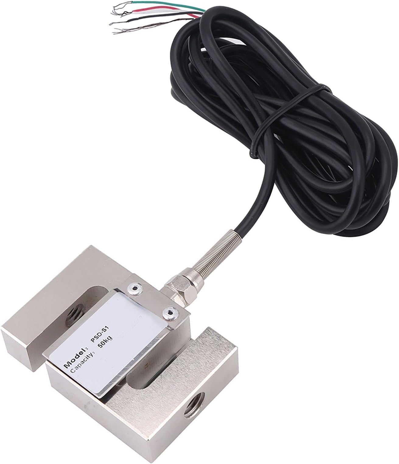 S Type Load Cell Weighting Sensor with Cable, High Precision, Waterproof IP67, 50kg - 2000kg Capacity - Stable S Beam Design, Anti -, Ideal for Industrial Use (50kg)