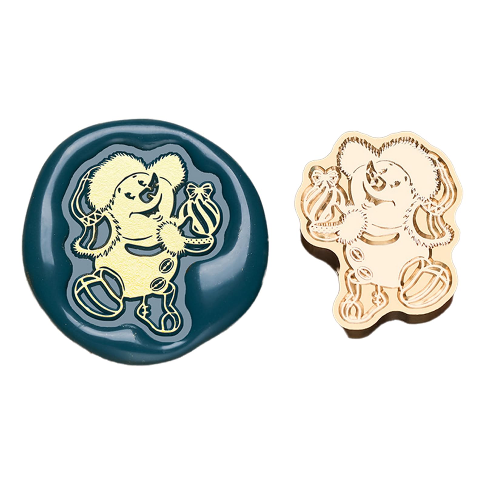 Tsophreniq Christmas Seal Stamp Head Replacement, Embossed Seal Stamp Head for Envelope, Invitations Scrapbooking Decoration Cookie