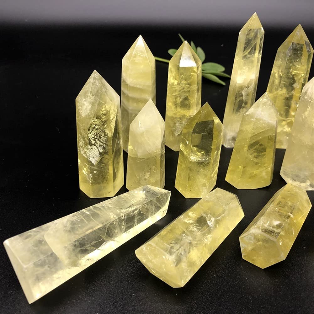 Zdrowie i gospodarstwo domowe naturalny cytryn kwarc kryształ obelisk różdżka punkt leczniczy 1 kg 10-15X