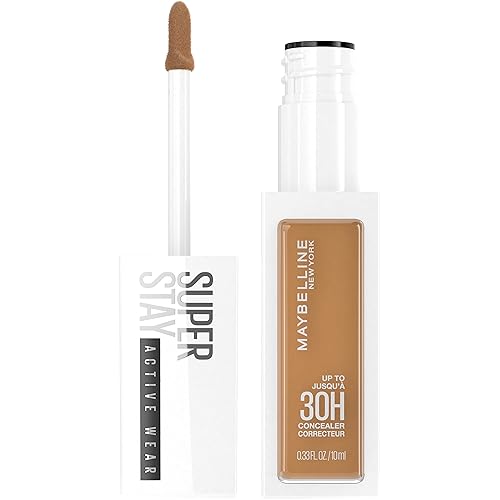 Maybelline Maquillaje corrector líquido Super Stay, corrector de cobertura completa, hasta 30 horas de uso, resistente a la transferencia, acabado