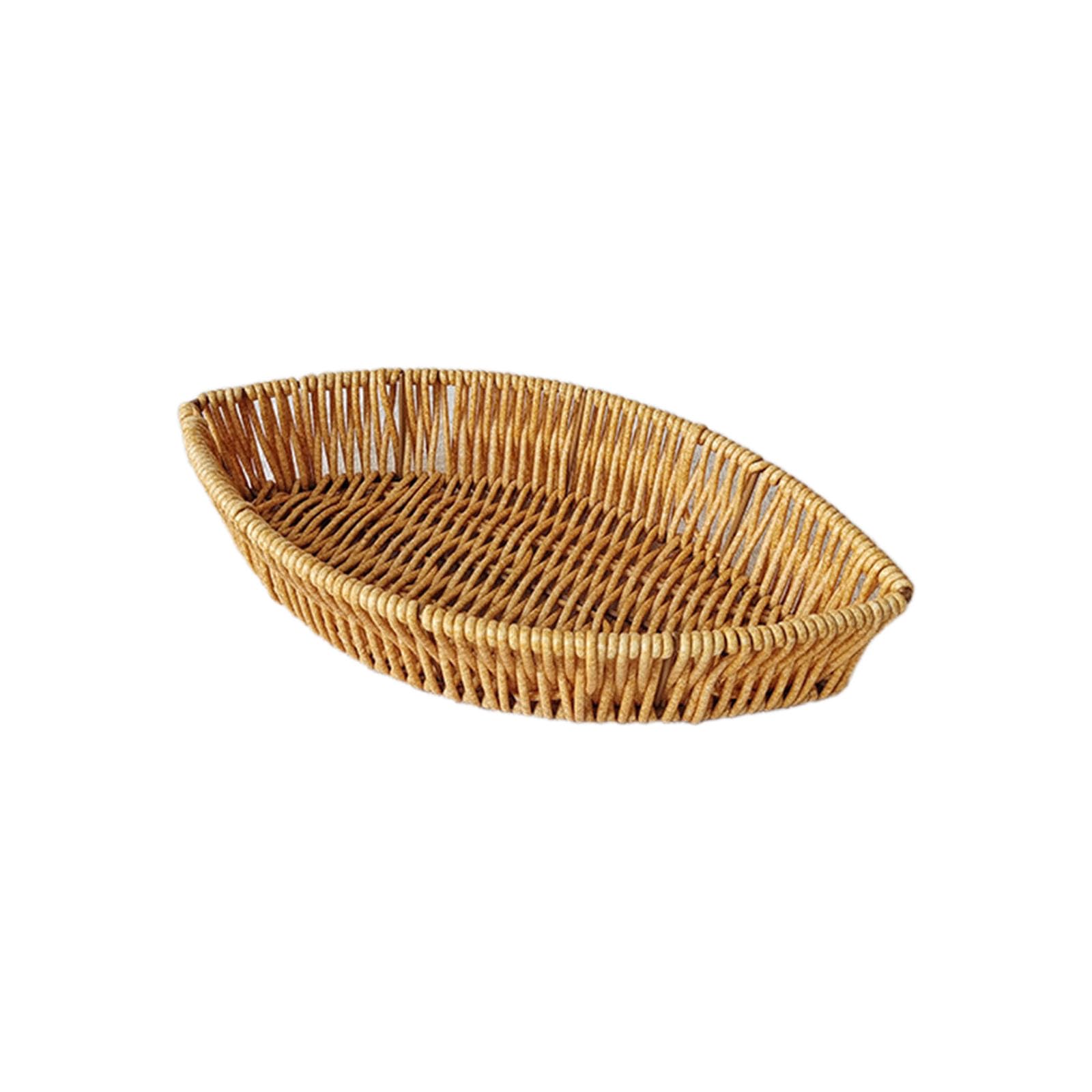 Fruit Plate Imitation Rattans Shaped Vegetable Tray Snacks Multipurpose Basket for Everyday Use Bread Basket