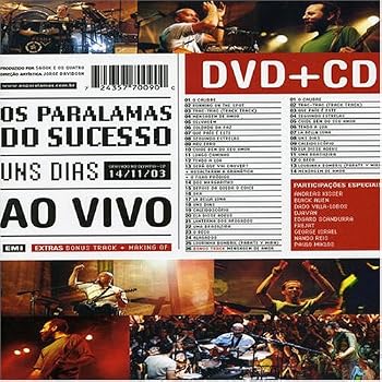 Audio CD PARALAMAS DO SUCESSO-UNS DIAS AO VIVO -DVD- Book