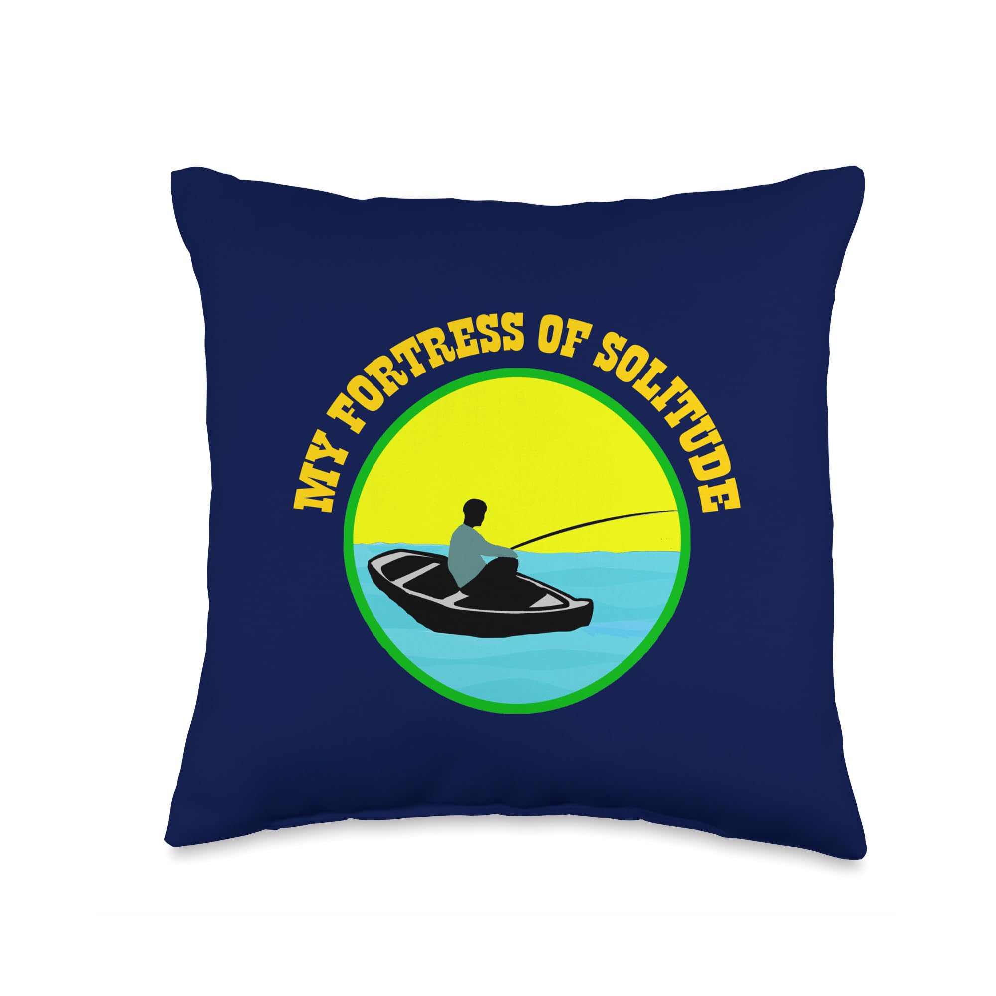 Fortress Of Solitude Fishing Throw Pillow