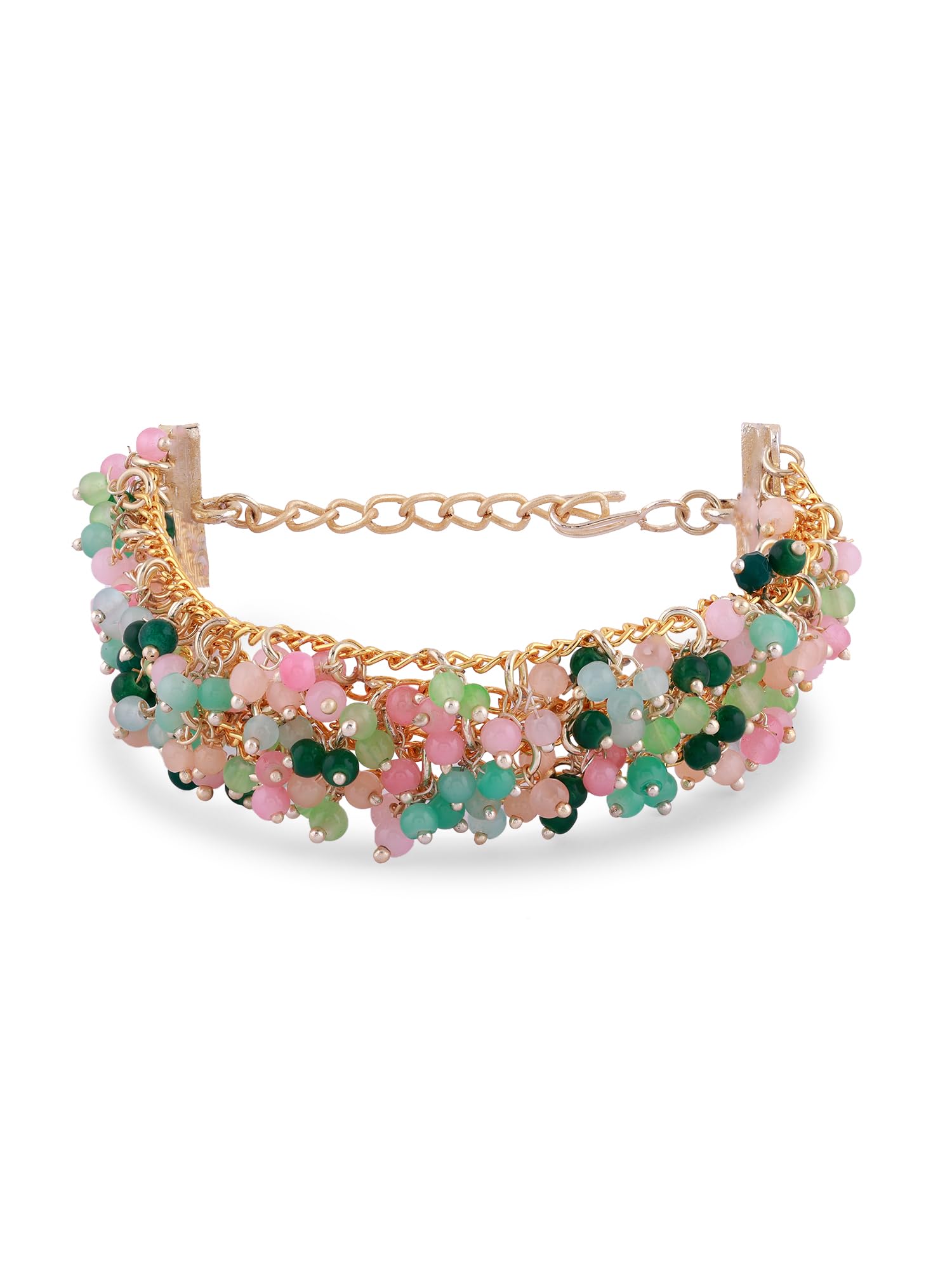 ZAVERI PEARLS Multi Colour Multistrand Beaded Cluster Ethnic Bracelet For Women-ZPFK16493 (B0CGNVMVHR) Amazon Price History, Amazon Price Tracker