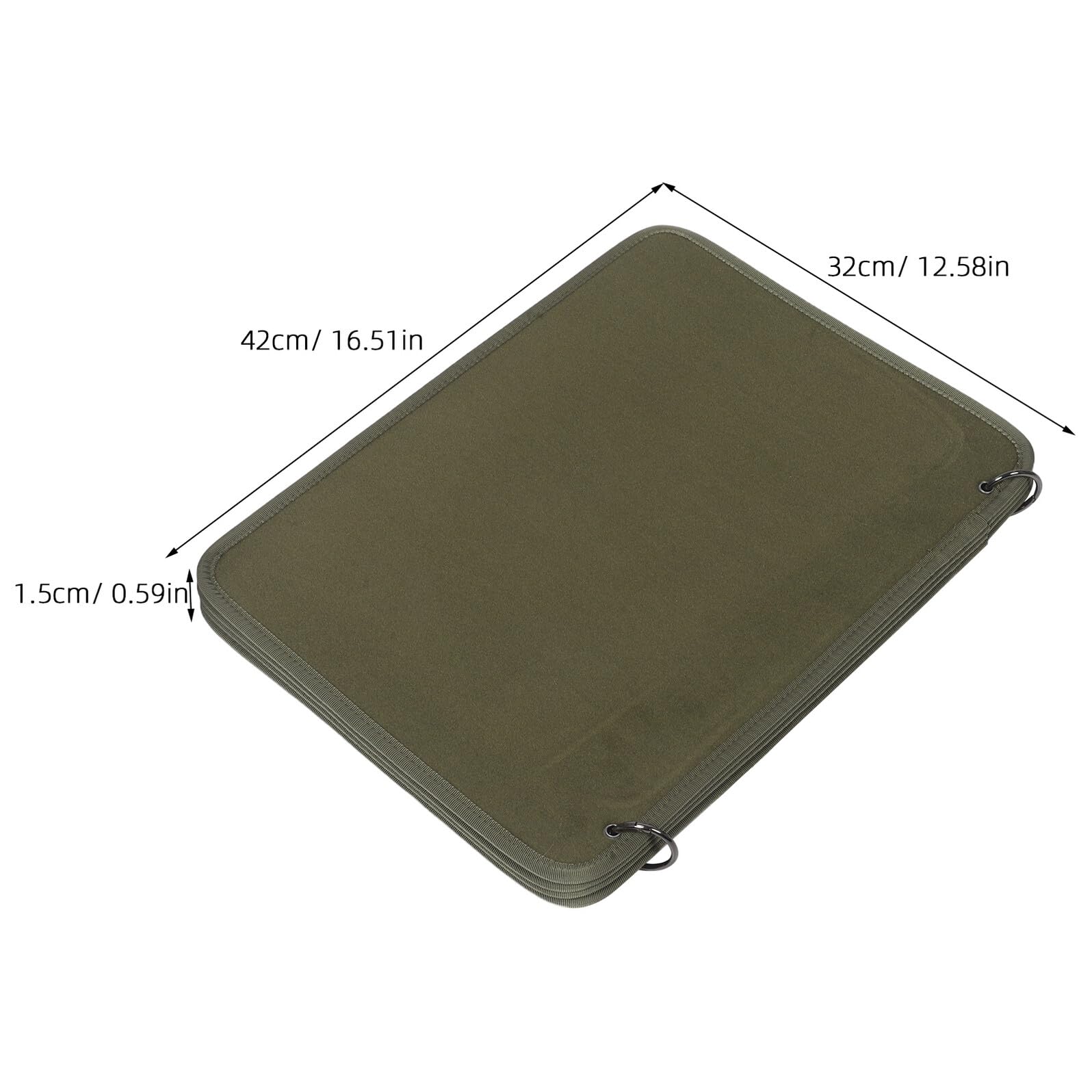 Abaodam Album Porte-Badges Brassard 42 X 32 Cm Vert Olive, Organiseur à Patchs avec Pages Double-Face à Scratch, Dossier de Collection Pliable Usage et Voyage