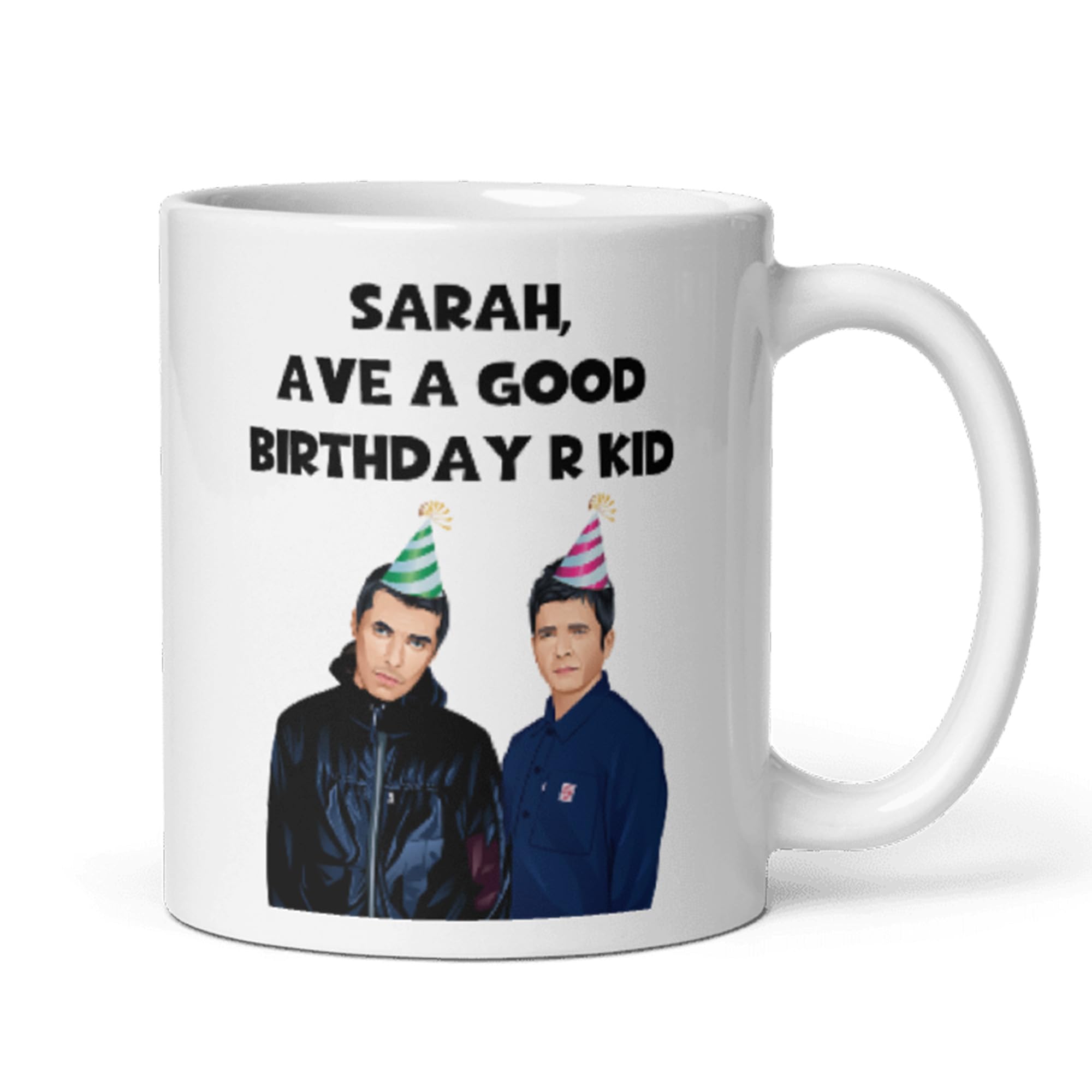 Confidently Quirky - Personalised Ave A Good Birthday R Kid Oasis White Mug, Work Birthday Oasis Mug, Boyfriend Oasis Cup, Oasis Fan Gift