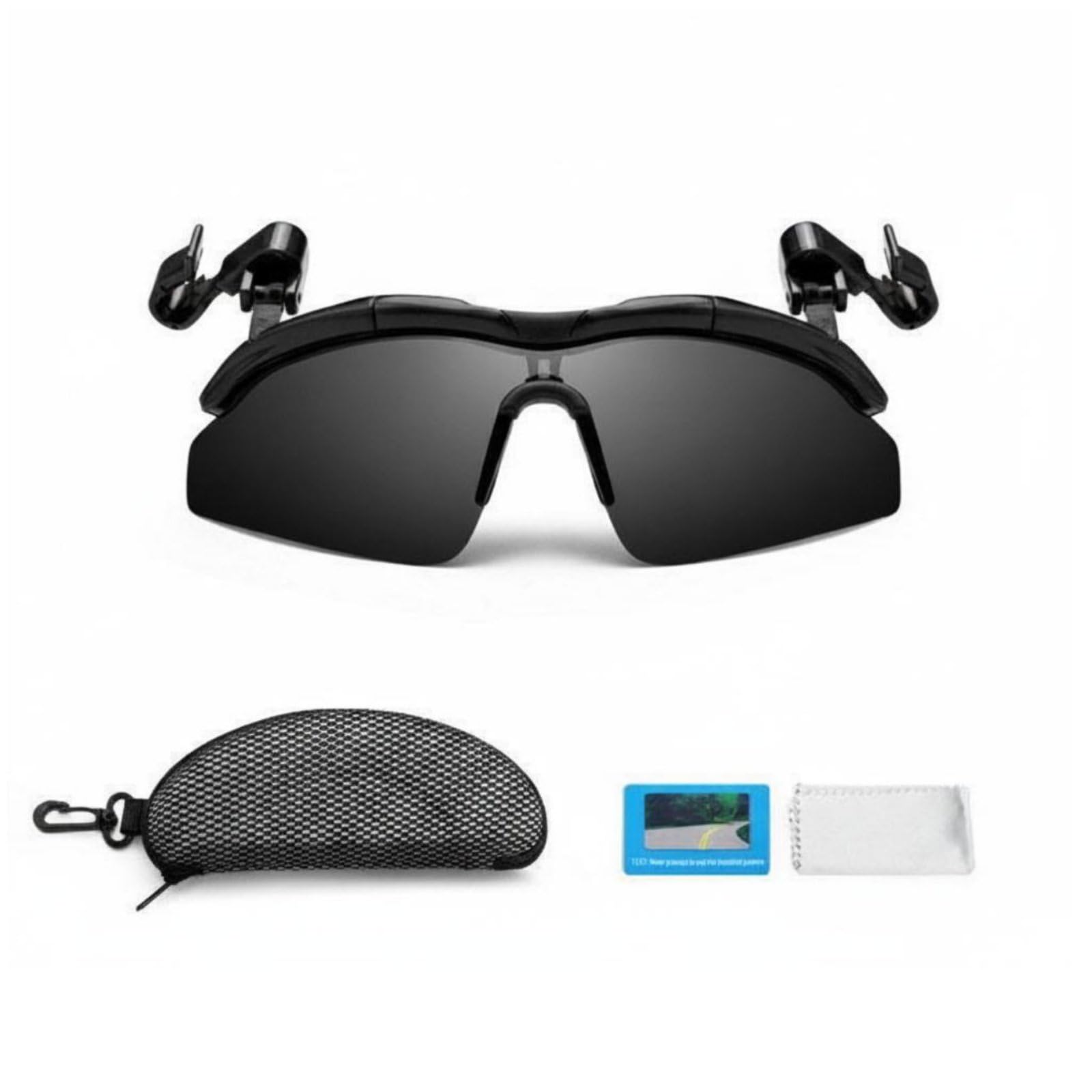 Gafas Abatibles Polarizadas Protección Gafas de Sol Flip Up Lentes de con Sol Clip para Golfistas, Deporte Al Aire Libre