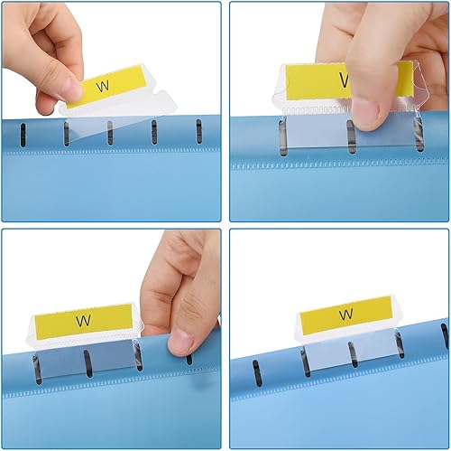 Miniatura 4 de MerryNine - Archivadores de suspensión A4, 15 archivadores de polipropileno con pestañas e insertos de tarjetas para escuela, hogar, trabajo,