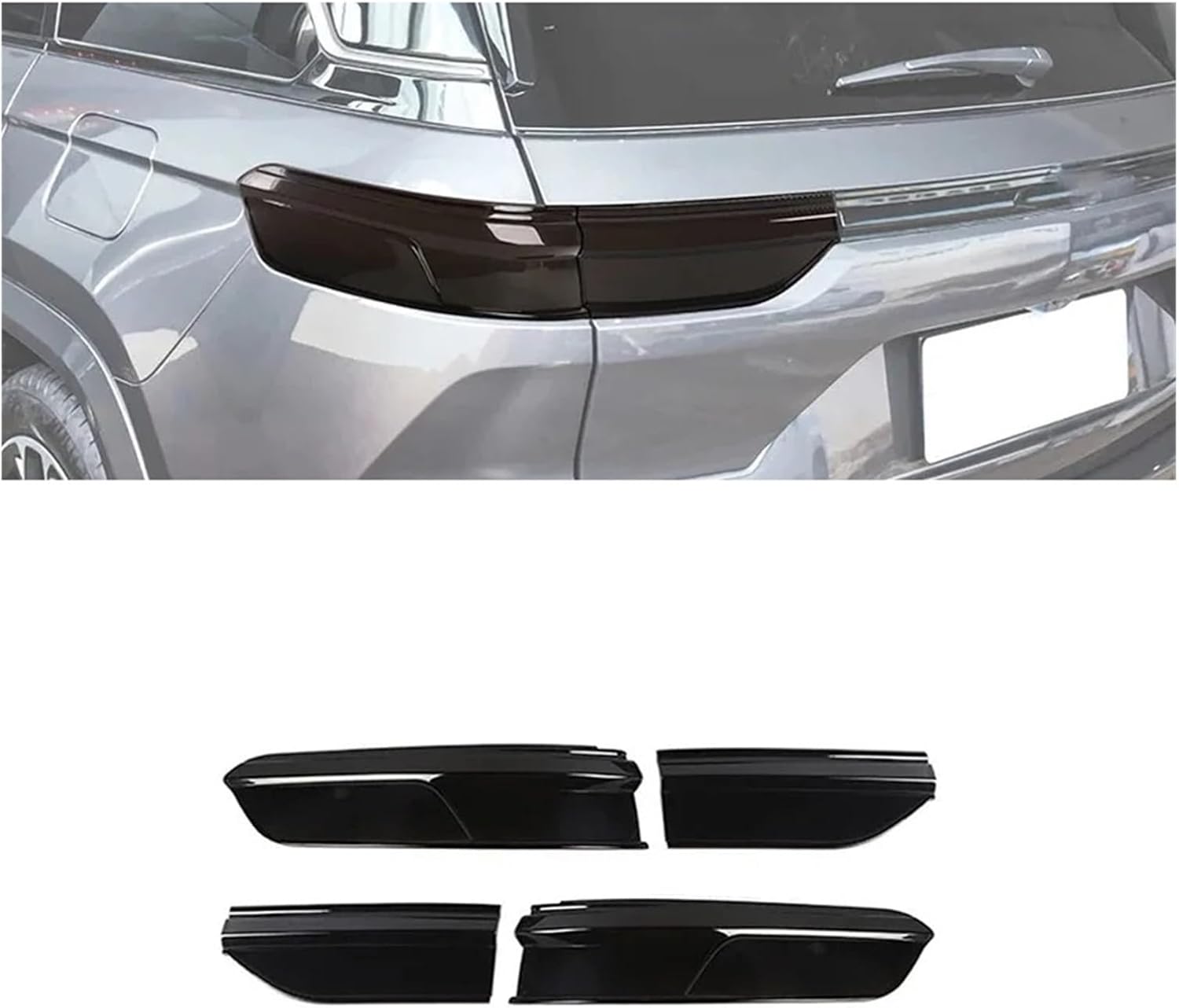 Car Tail Light Lamp Decoration Cover Compatible With Jeep Grand Cherokee 2021 2022 2023 2024 Up Taillight Cover Exterior Accessories