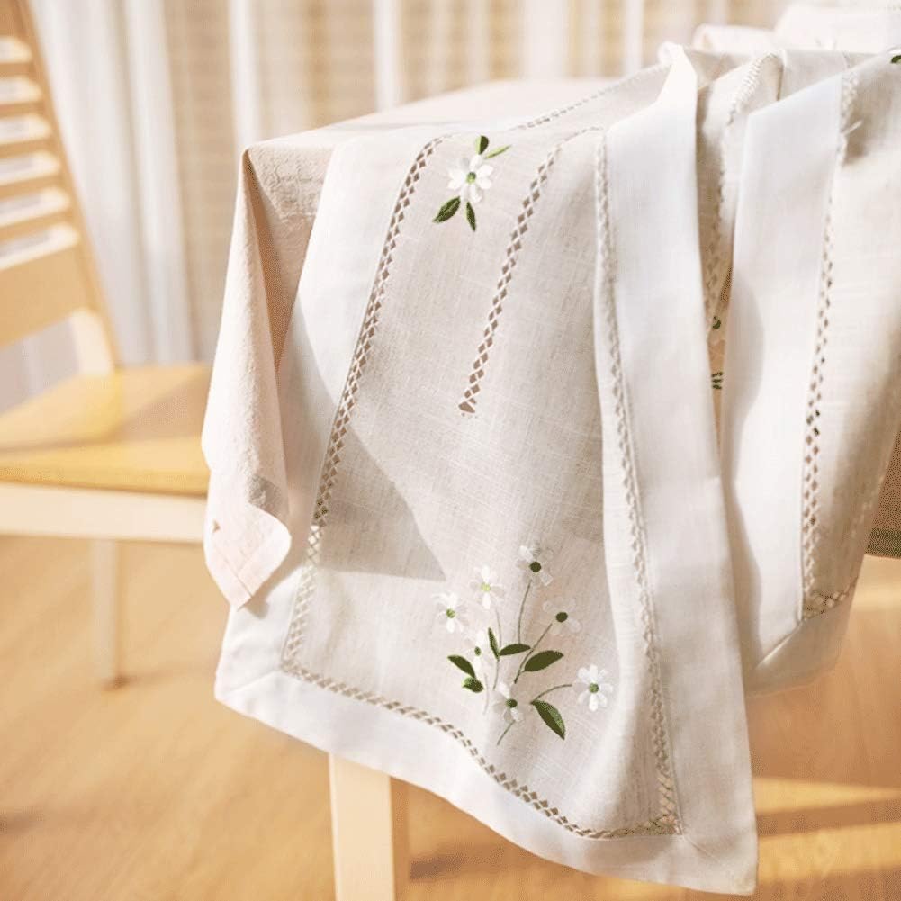 AGYH Table Flag Fabric Modern Minimalist Dining Table Nordic Coffee Table Decoration White Tablecloth 45 * 150cm (Size : 45 * 150cm)