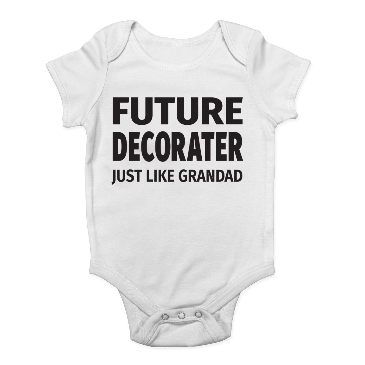 Future Decorator Just Like Grandad Cute Boys and Girls Baby Vest Bodysuit White