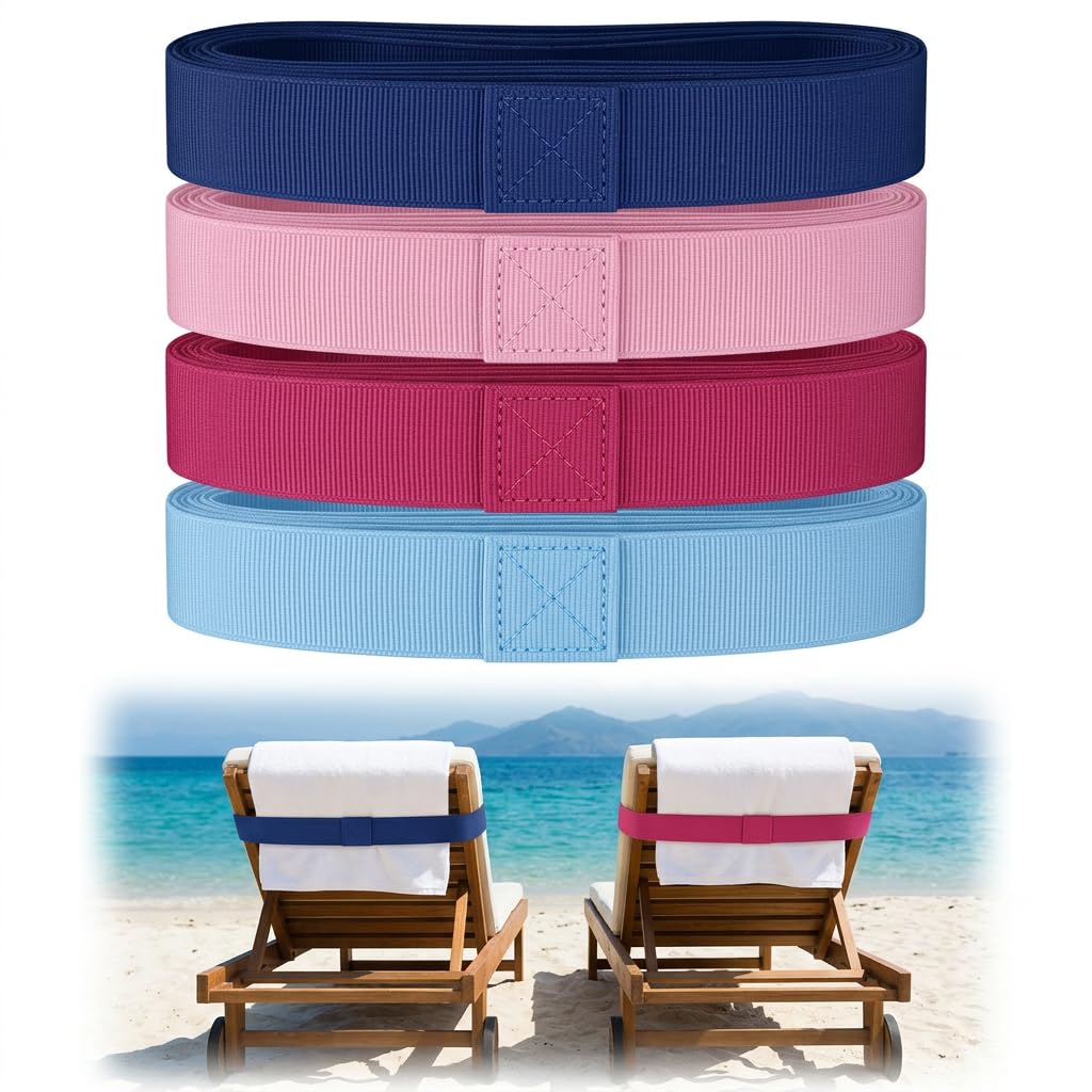 Beach Towel Bands for Sun Loungers,Windproof Hold Secures Towels in Place