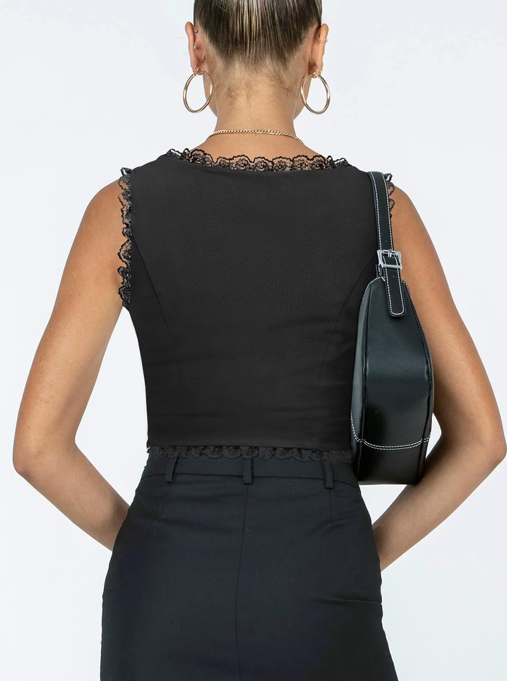 Sexy Lace Top for Women Summer V Neck Sleeveless Y2K Going Out Corset Tank Tops - Image 4