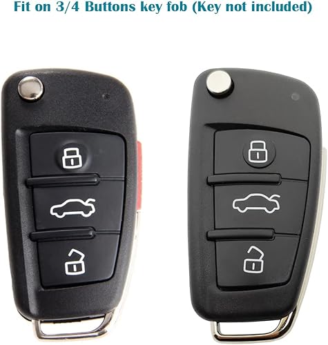 Miniatura 2 de vurbemes Funda protectora de TPU suave de 360 grados compatible con Audi A1 A3 A4 A6 A8 TT Q7 S6 llavero