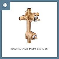 Vista 2 de Moen Method T2810 - Válvula de ducha cromada Posi-Temp con kit de ajuste de válvula de transferencia de 3 funciones, requiere válvula, T2810