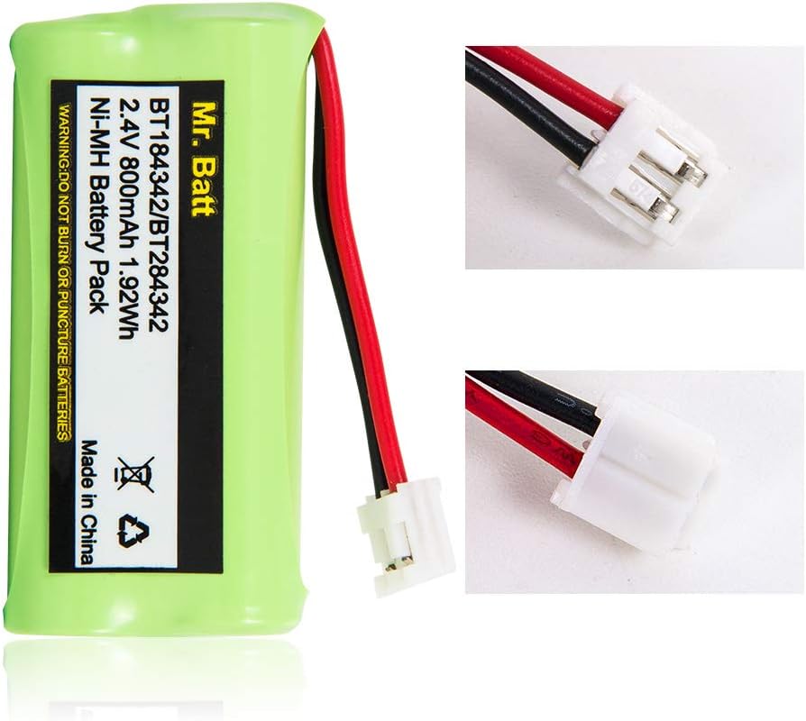 BT18433 BT28433 BT184342 BT-1011 Replacement Battery for Vtech Cordless Phone CS6209 CS6219 CS6229 DS6151 AT&T CL80100 CL80109 Uniden DCX400 Handset (2-Pack)