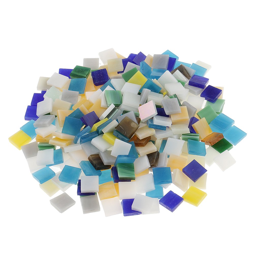 250x Vitreous Glass Mosaic Tiles for Arts DIY Crafts Multicolor