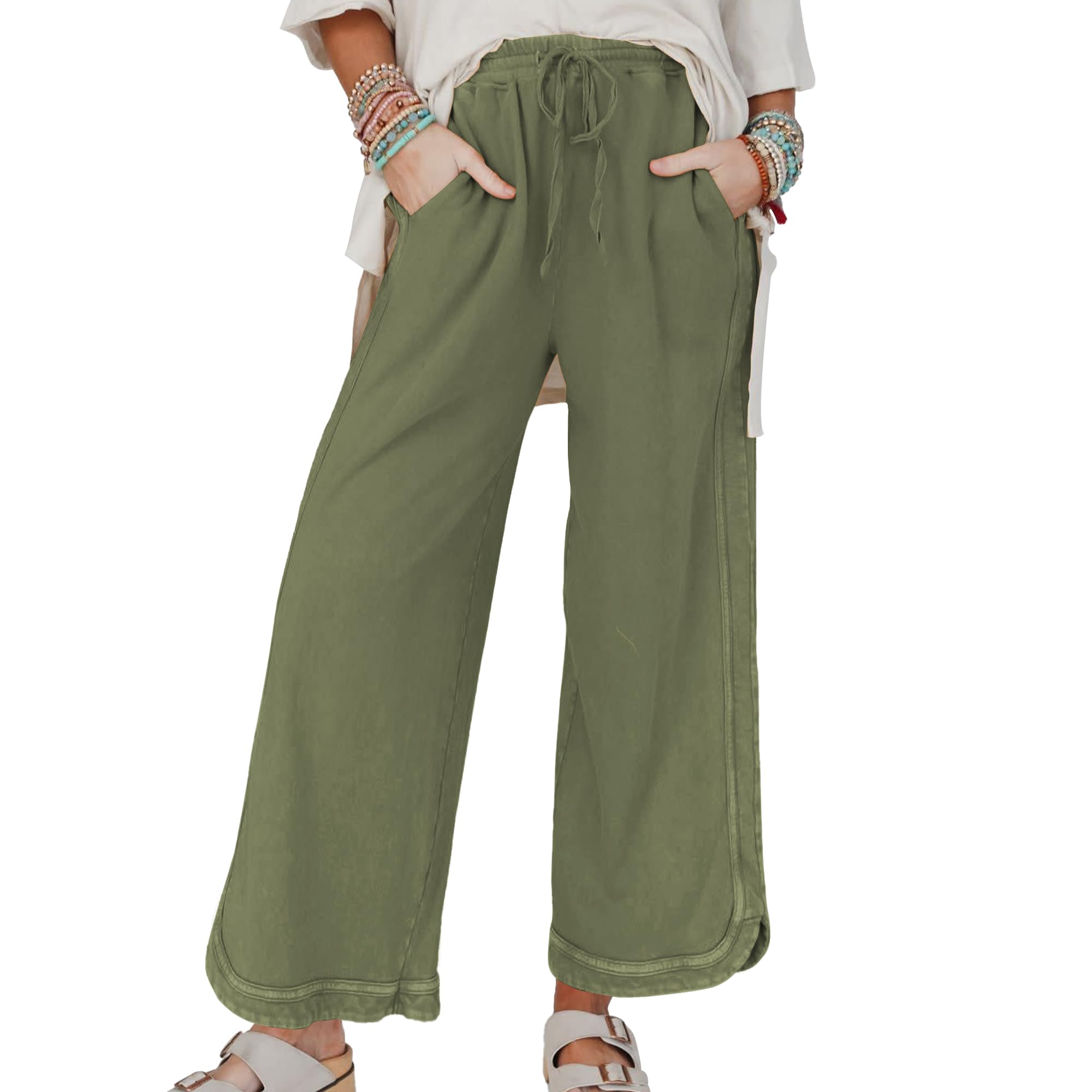 Hixiaohe Women's Casual Wide Leg Sweatpants