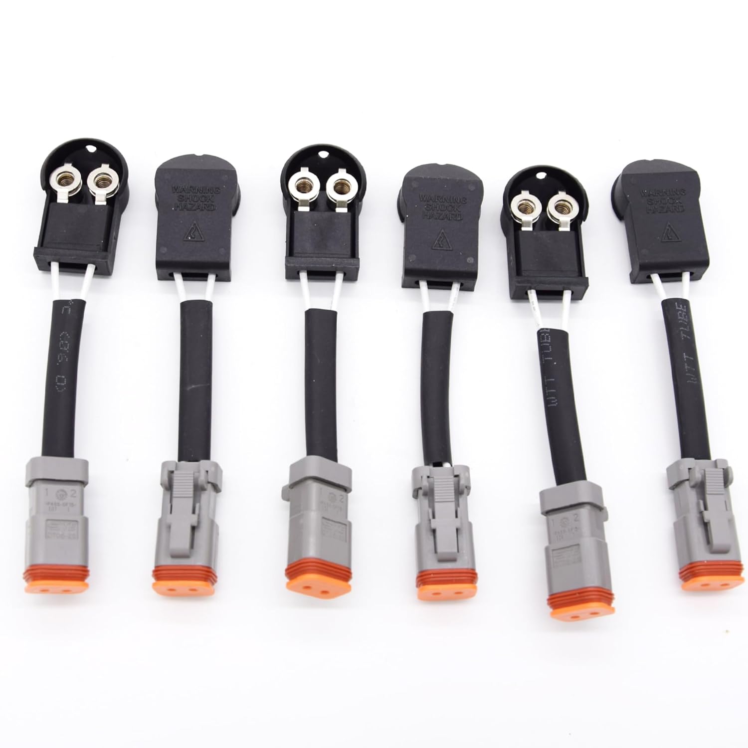 6PCS 3803682 3076256 Injector Electrical Connector Wiring Harness Compatible with Cum-mins N14 L10 ISM11 QSM