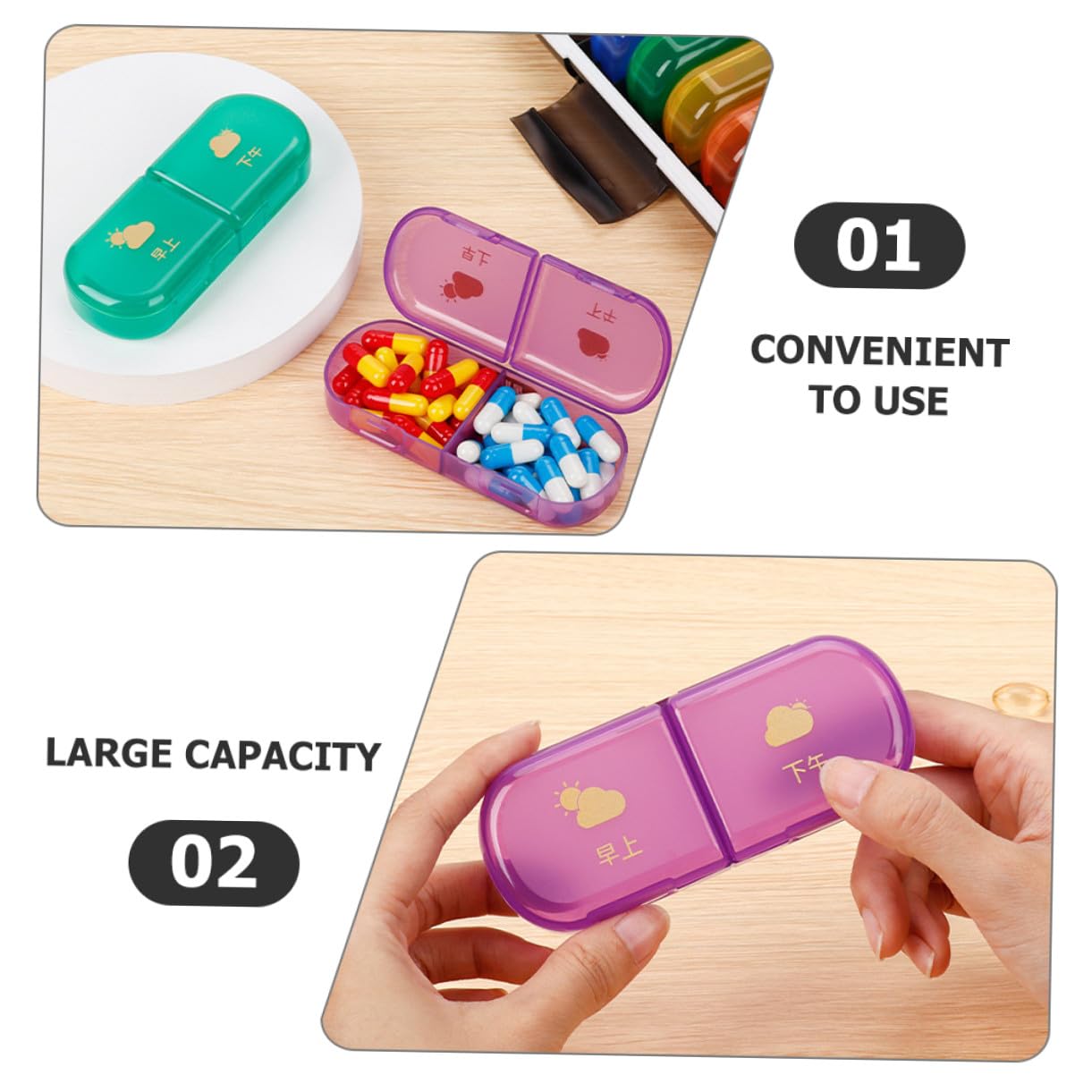 7-tage Tablettenbox für Woche, Tragbarer Wochen Dispenser