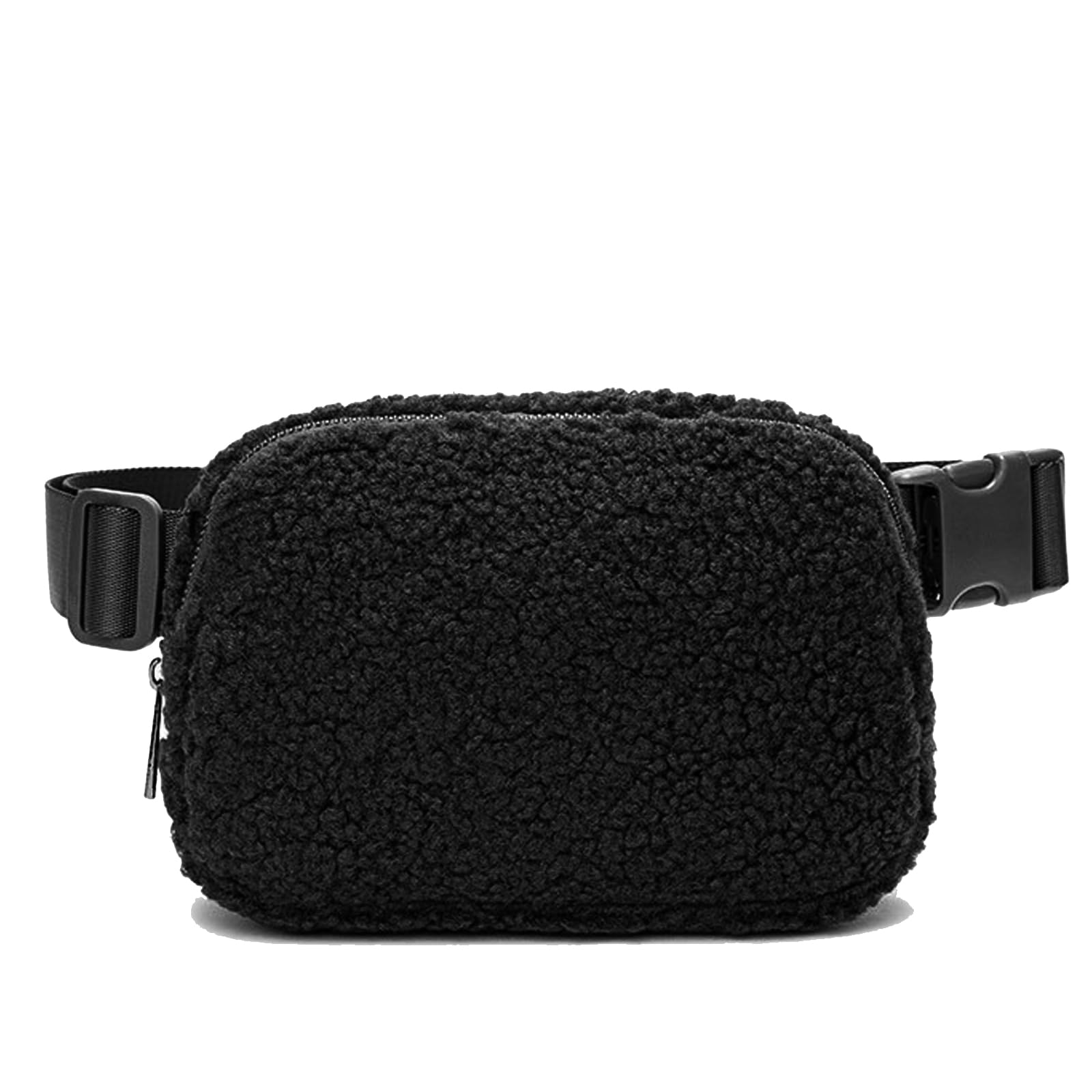Bumbags for Women Men Women Ladies, Waterproof Fashion Bum Bag, Multi Pockets, Crossbody Bag Lightweight for Travel Sport Running (Teddy Fur-Black)