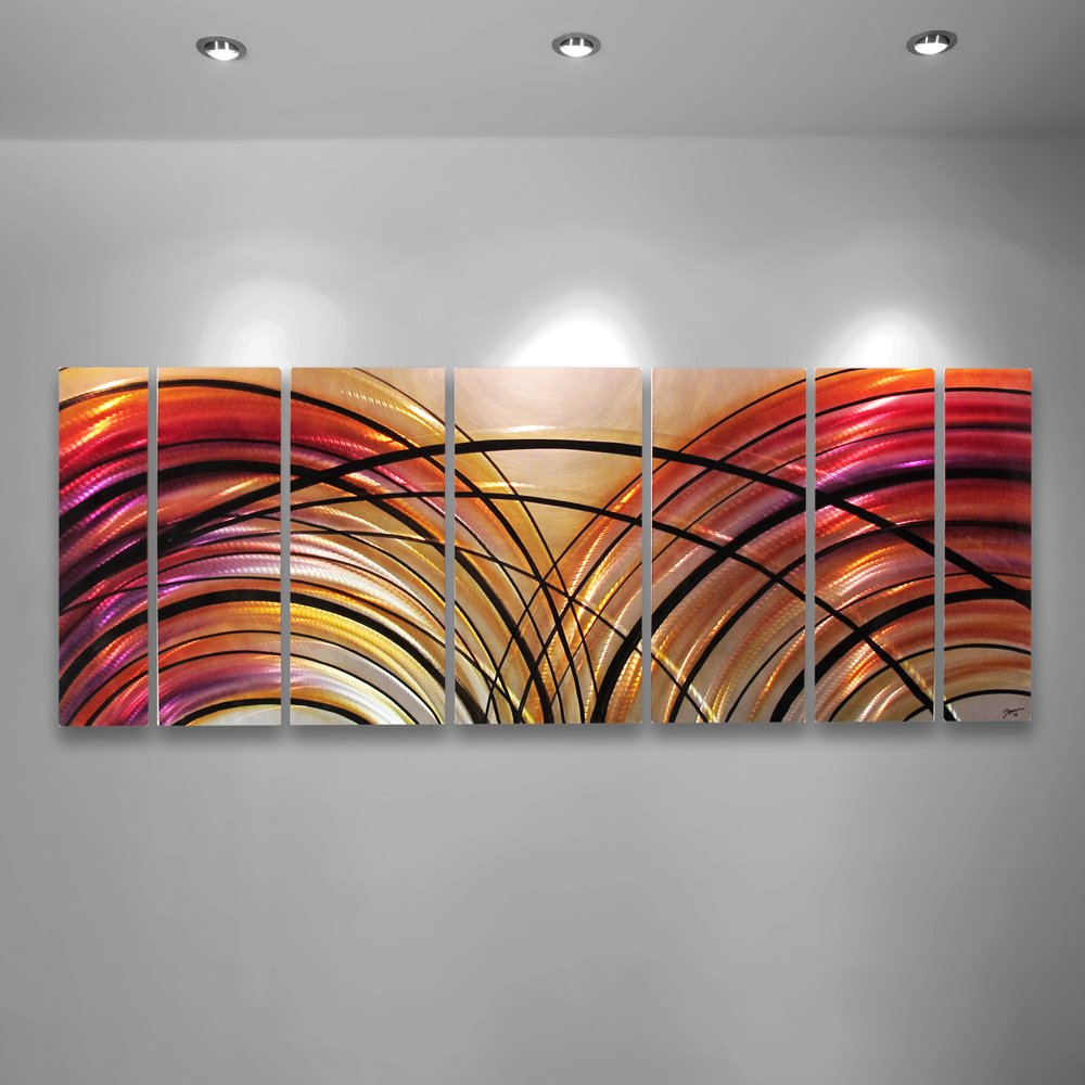 "Eruption" Modern Abstract Metal Wall Art Painting Sculpture Decor