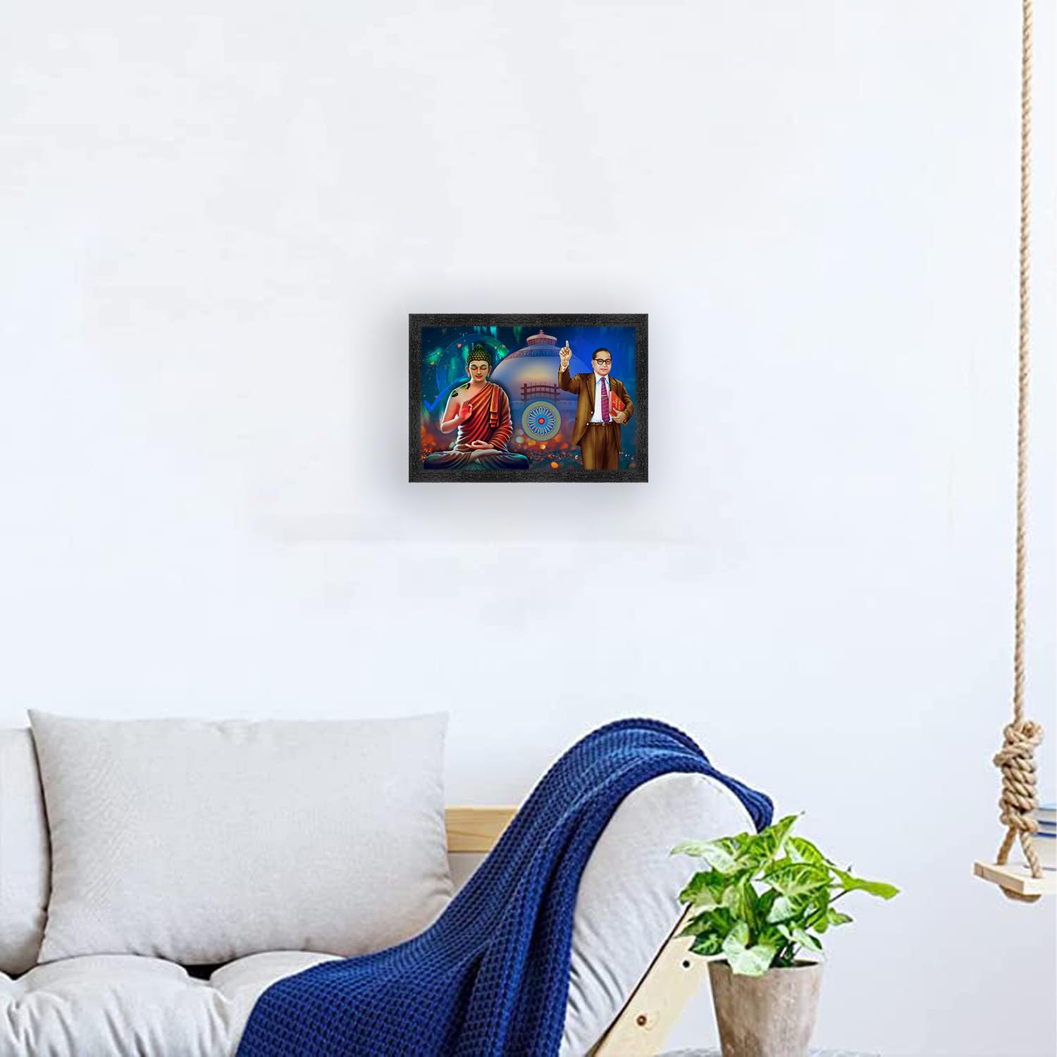 Buddha & Ambedkar Photo Frame - Elegant Wall Art -5