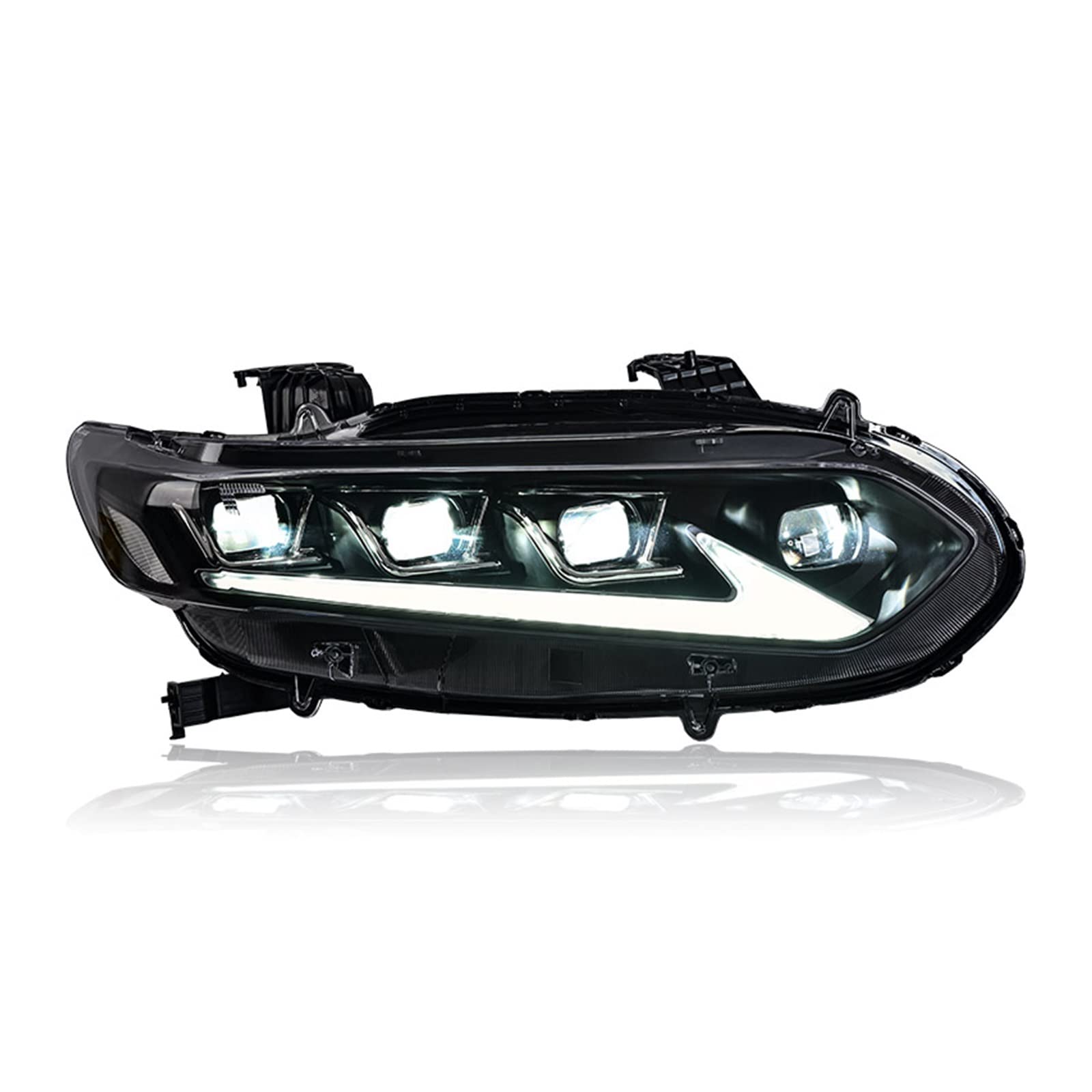 Headlight Assembly Compatible With Accord 2018-2020 LED DRL LED Dual Beam Lens LED Sequential Turn Signal LED Lens High Beam