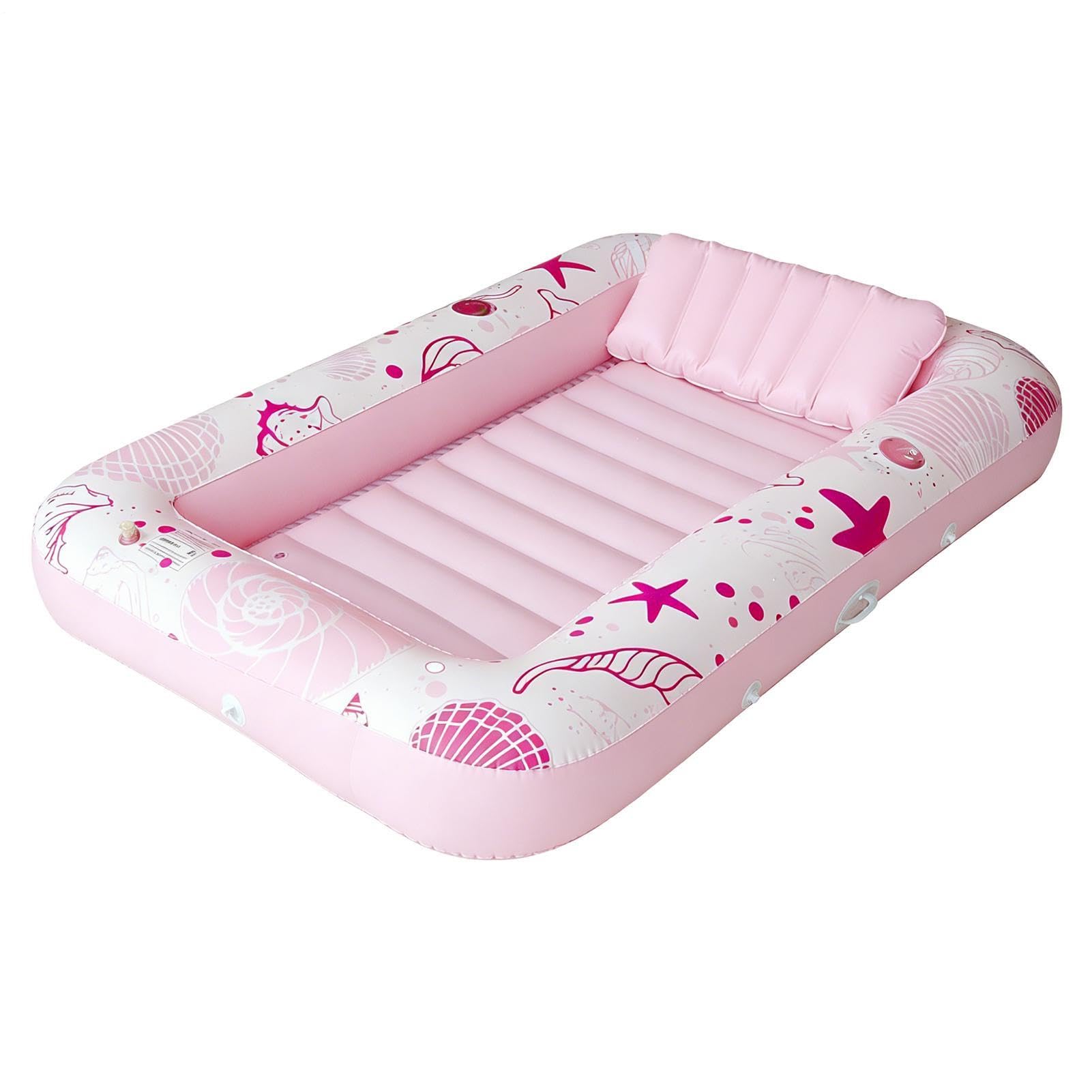 Piscine de bronzage gonflable | Chaise longue flottante avec porte-gobelet