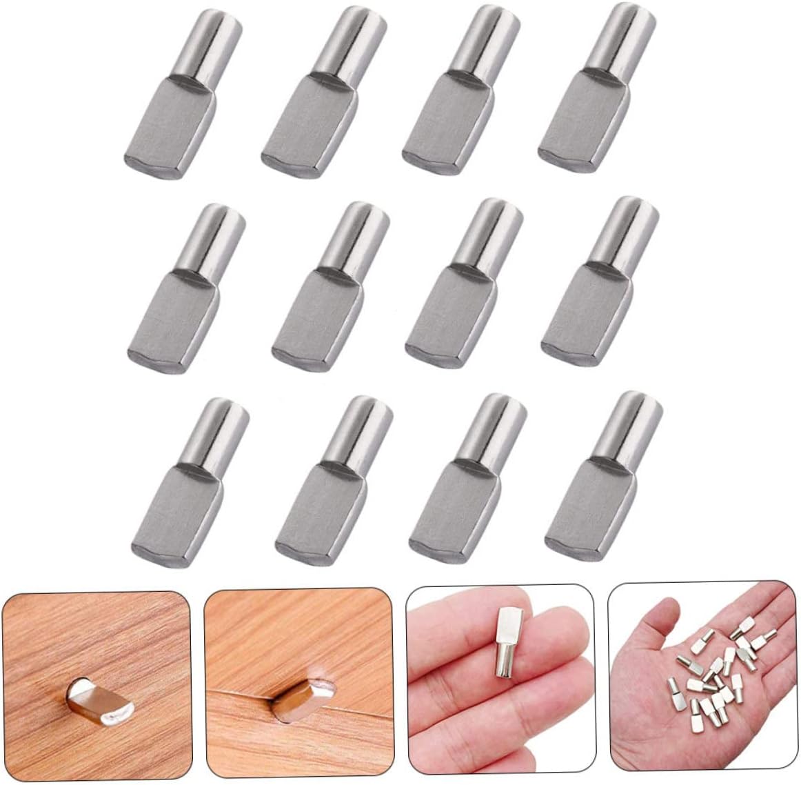 150pcs Shelf Supports Spoon-Shaped Fixing Pegs Cabinet Shelf Organizers Easy Install for Home Office
