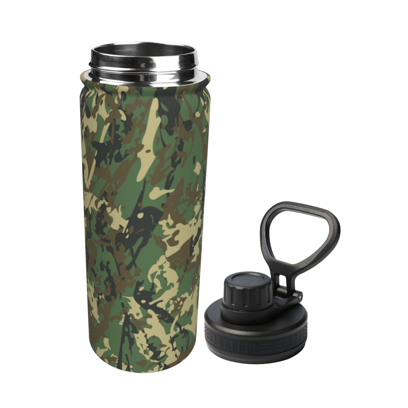 Amazon.co.jp: 迷彩柄 カモフラージュ (7) 水筒 真空断熱 保温 保冷