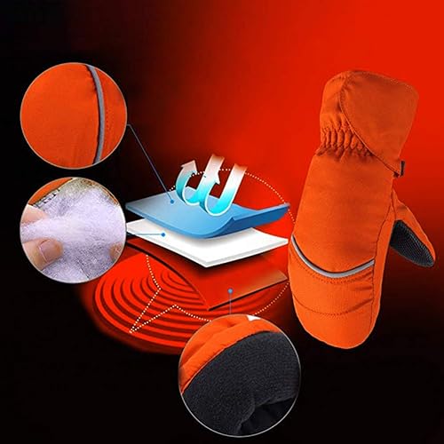Miniatura 6 de YASSUN Mitones de nieve de invierno impermeables unisex para adultos, guantes cálidos deportivos para niños, bebés, en esquí, monopatín, muñeco de