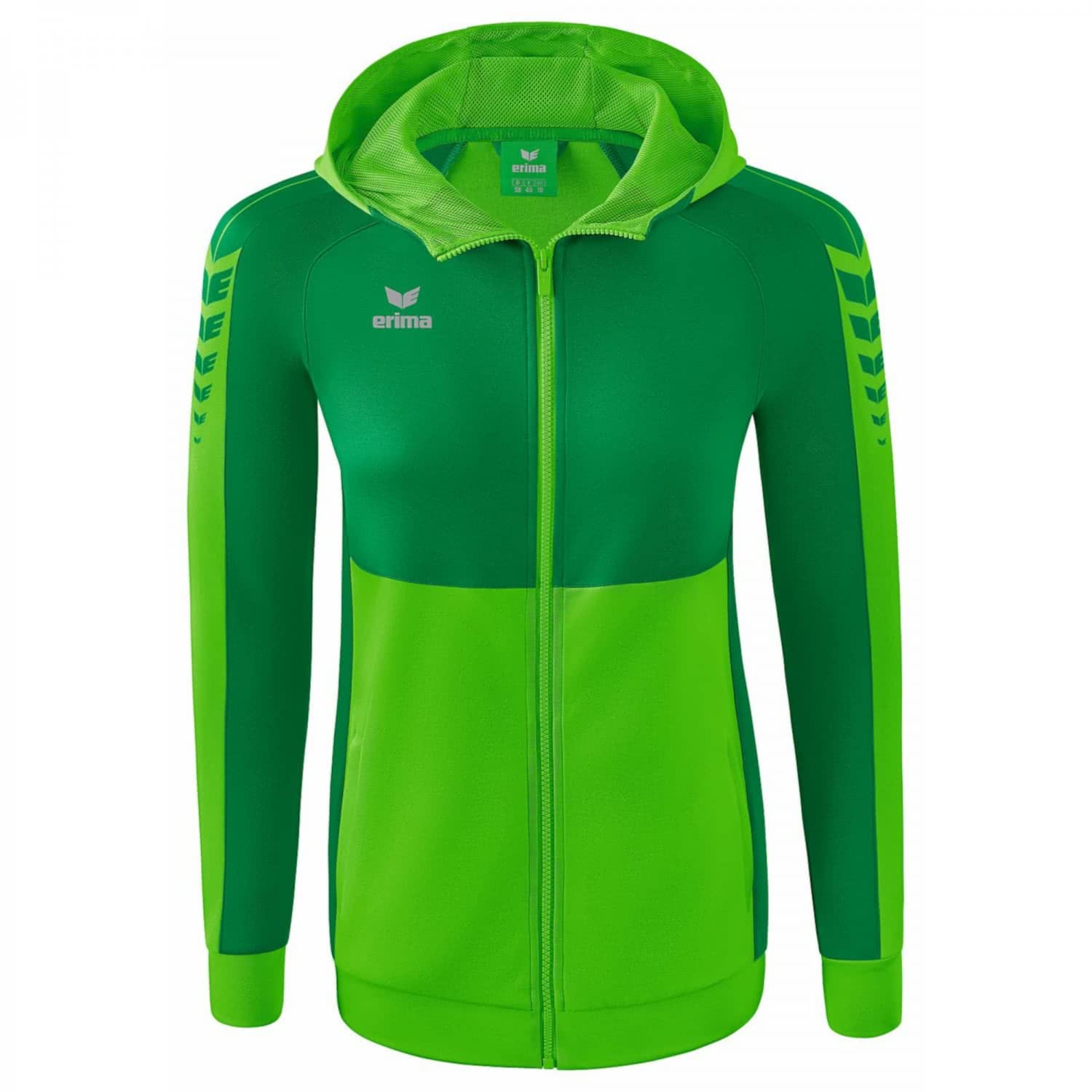 Erima Women's Six Wings Training Jacket with Hood, Green, 40