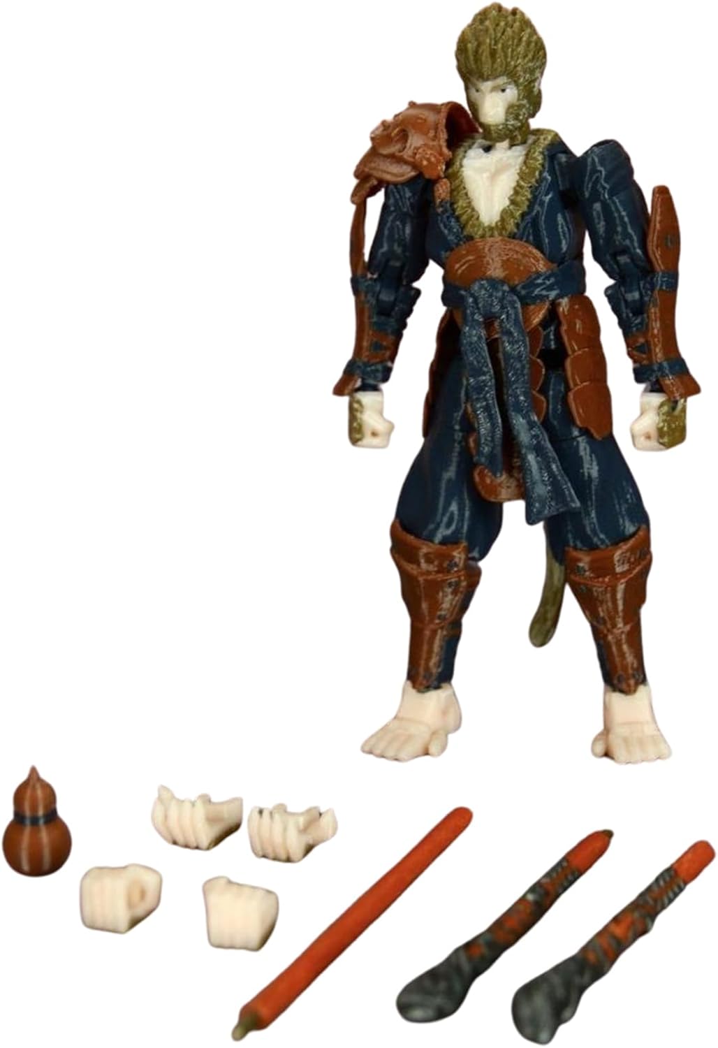 Assembled Dummy13 Action Figure Monkey King, 3D Printed T13 Action Figure Assembled, Fully Articulated Robot, Easy 13 Action Figures, Accessories Included, Stop Motion Animation, Gift