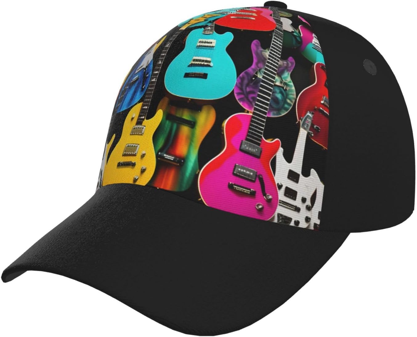 This Print Baseball Cap is a Unisex Personalized Gift, for Daily use Outdoor Activities Black