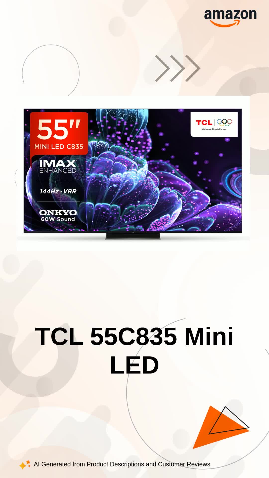 TCL 138.7 cm (55 inches) 4K Ultra HD Smart Mini LED Google TV